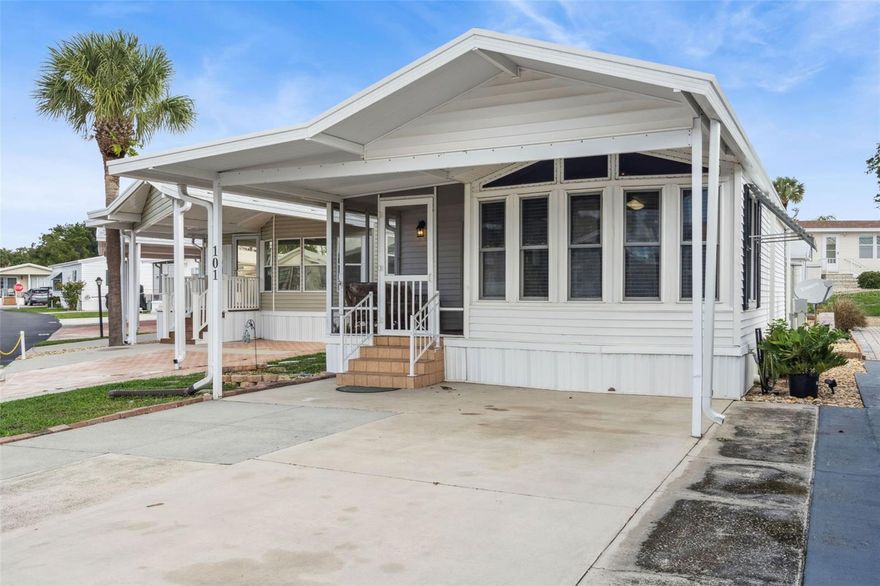 Enjoy deeded ownership and resort-style living in this cozy 2-bedroom, 1-bath park model home located in the desirable Mockingbird Ridge area of Deer Creek Golf & Tennis RV Resort. This well-maintained home offers the perfect low-maintenance Florida lifestyle with an open floor plan, updated flooring, and a bright living area ideal for relaxing or entertaining.

Step outside to your screened-in porch and enjoy peaceful surroundings, or take a short stroll to the community pool and clubhouse. This gated, golf-cart-friendly 55+ community offers top-notch amenities — including an 18-hole golf course, tiki bar, pickleball and tennis courts, shuffleboard, heated pools, and organized social events that make every day feel like vacation.

Conveniently located near I-4, US-27, Posner Park shopping, restaurants, and just minutes from Disney and Orlando attractions, this home is ideal for full-time living, a winter retreat, or an investment opportunity.

Discover the charm, connection, and comfort of Deer Creek — where you own the land, not just the lifestyle.