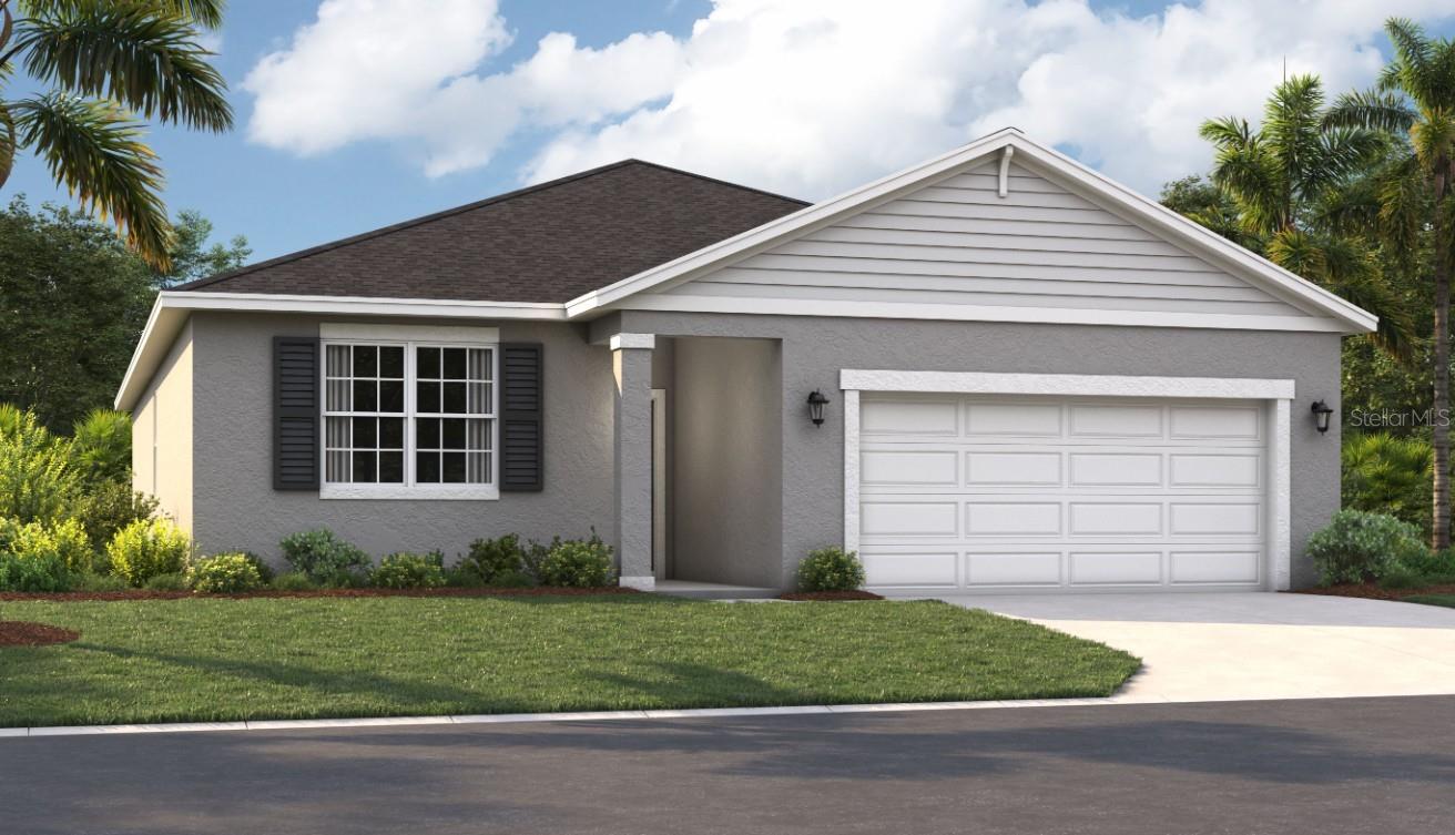 One or more photo(s) has been virtually staged. Under Construction. Located in the heart of scenic Polk County, centrally located between Orlando and Tampa, this neighborhood offers the perfect combination of comfort, convenience, and charm. Scenic Terrace is ideally situated next to Scenic Terrace Elementary and Middle School, making it easy to get to and from school. Everyday essentials are accessible with the Haines City Mall and Publix just 8 minutes away. For relaxing weekends, you'll have plenty of outdoor recreation options, including the nearby Lake Eva Community Park. If you're looking for something magical, Disney World is just 30 miles away. Commuting and day trips are also easy thanks to the proximity to Highway 27 and I-4. Plus, at Scenic Terrace, you'll have access to fun-filled amenities like a refreshing pool, cabana, and playground.
The Seaton is the perfect home for any buyer. Step out the front door or through the two-car garage and enjoy a spacious and bright living room with an open kitchen overlooking the living room, and access to a large covered deck for those who enjoy outdoor activities or entertaining! This ideal layout features three bedrooms, three bathrooms, a laundry room, and much more. The secluded primary suite offers all the privacy you need; dual sinks, a large closet, and extra linen storage give you the feeling that nothing else matters except comfort and relaxation. Get ready to settle down somewhere special! New construction could be just what you're looking for!