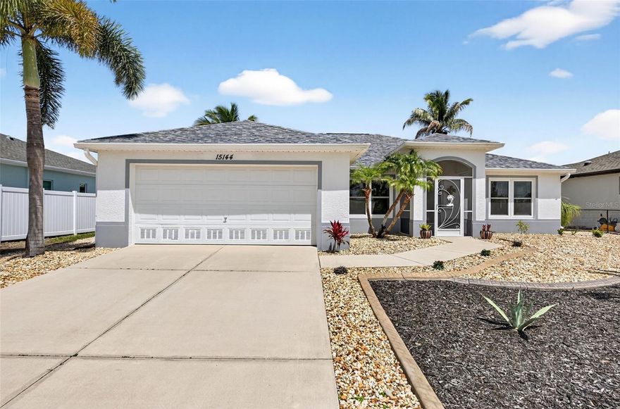 Step into a waterfront retreat where every detail has already been thoughtfully elevated-- this canal-front home is truly move-in ready and designed for 
effortless Florida living. From the moment you arrive, you’ll feel the care and quality poured into every newer upgrade: ROOF (2023) HVAC (2022)
POOL HEATER (2025) POOL PUMP (2023) SALT CELL (2025) WATER HEATER (2025) INSULATED GARAGE CEILING R-30 (2025) EPOXY GARAGE 
FLOOR (2025) FRONT ENTRY DOOR FULL GLASS IMPACT (2025) PAINT INSIDE AND OUTSIDE (2023) and many more too much to list.Enjoy your 
private dock with an 8,000 lb boat lift, making it easy to spend your days on the water, and unwind in your saltwater heated pool within a screened encloser
perfect for year-round relaxation. The lanai offers added comfort and flexibility with locking according hurricane sliders, enjoy the Sunsetter motorized 
awning, creates the ideal setting for sunset evenings. Peace of mind comes with CAT- 5 Miami, approved hurricane impact windows throughout-enhancing
safety, lowering energy costs, and even helping insurance premiums. Inside, the home shines with LG stainless steel appliances, beautifully upgaded granite
counter tops in both the kitchen and baths, and a built-in bar that’s perfect for entertaining. Upgraded flooring in bedrooms (2019). Additional, 2 outside 
storage sheds, one with AC and electric, 8‘ x 14’. Homes like this don’t come along often- where luxury, functionality, and waterfront living align so 
seamlessly. Don’t wait and watch this opportunity slip away!!! Now is the time to make this exceptional home your own and start creating the lifestyle you’ve 
been dreaming of