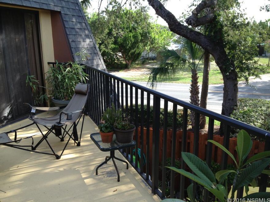 Wonderful Opportunity to own a 3 Bedroom 2/1 Bath on BEACHSIDE.  Steps to the Ocean & Indian River Lagoon Park.  Enjoy the ocean on the No Drive Beach and Sunsets at Lagoon Park where you can kayak, fish & paddle board.  Outside gated entry opens to a large patio. The home features an open floor plan, a fireplace &  high ceilings.   Master Bedroom has private balcony & big closets.  NEW ROOF AND A/C 2013.   Perfect location.  Make this your home, use as your winter home or as a rental.  Pet Friendly community. ;Water: City