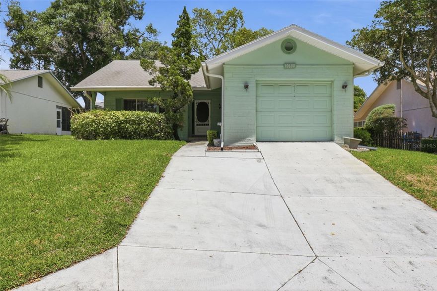 Welcome to 10600 Salamanca Dr, Port Richey, FL 34668! This charming single-family home is being offered AS-IS and presents a wonderful opportunity for buyers looking to add their personal touch or investors seeking their next project. Located in the desirable San Clemente Village community, residents enjoy access to fantastic HOA amenities including a community pool and clubhouse. Conveniently situated just minutes from an abundance of shopping, dining, and entertainment options, with the beautiful Gulf Coast beaches just a short drive away. Whether you're a first-time buyer, downsizer, or savvy investor, this property checks all the boxes. Don't miss your chance to own in this sought-after Port Richey neighborhood — schedule your showing today!