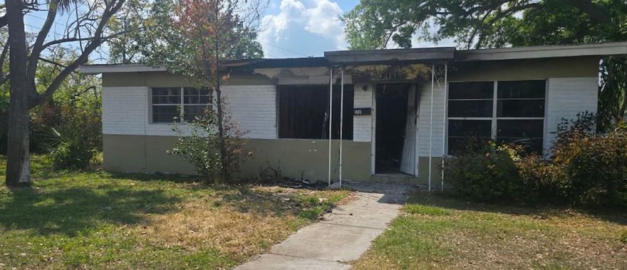 FIRE-DAMAGED, LAND VALUE. This is a rare opportunity to acquire a prime infill lot in a high-appreciation zone of St. Petersburg, NO CDD, NO HOA, X flood zone. The existing structure has significant fire damage and is likely a total loss, providing the perfect canvas for a complete scrape and new build in an area booming with new construction. The value is in the location and the existing utility footprints. Sold strictly AS-IS. Cash or Hard Money only. Bring your demo crew and capitalize on this sub-$100k entry point.
