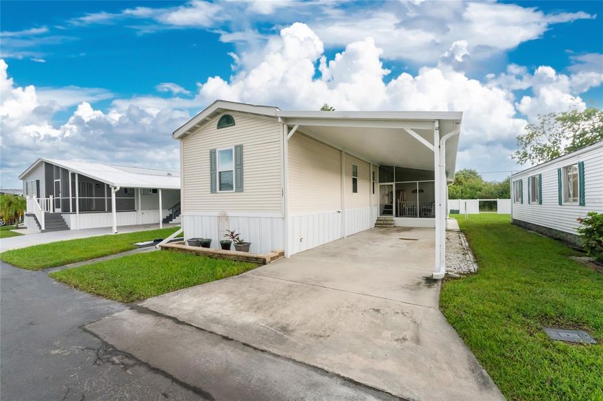 Best Price in the park! Bring all offers, seller is motived!  River Forest Village is a 204 home neighborhood, very well maintained, easy living at its finest, stay as busy as you like, so many clubs, and activiies in park. Large clubhouse, pool and spa, shuffleboard, horsehoes, libary. Services included with HOA fee are: water, trash, mowing, sewer, and cable tv. Fee is $250 a month. Home has new metal roof 2017, water heater and dishwasher 2021, home is fully furnished and ready for new owner. River Forest Village is a no pet community.  2 bedrooms 1.5 baths, storage shed and good storage space in home. Screen in porch compete wih outdoor furniture, great for entertaining company.
Sales price does include shares to purchase.