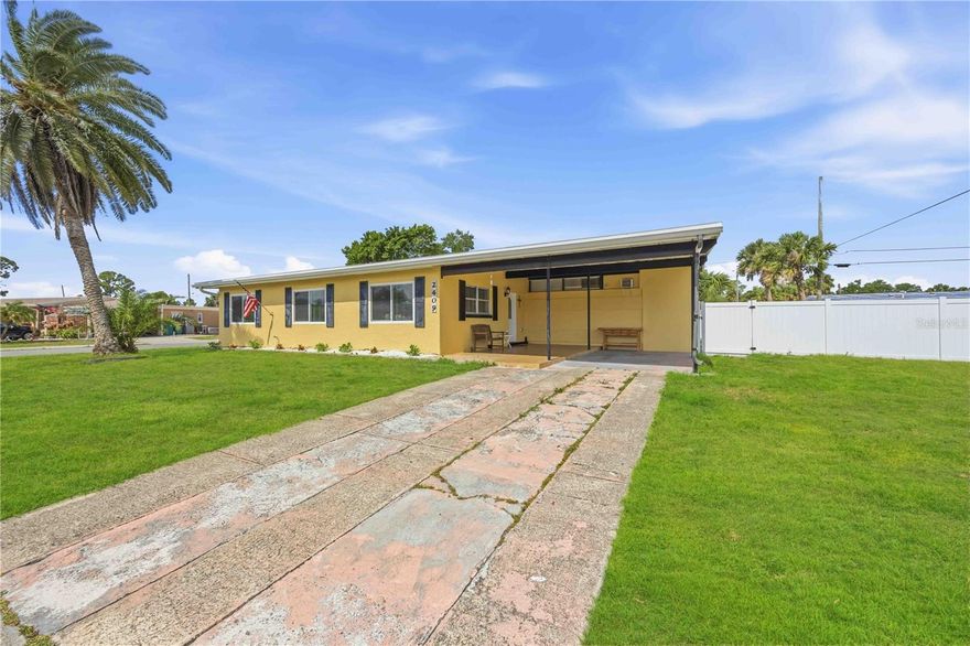 One or more photo(s) has been virtually staged. Welcome to this beautifully maintained 3-bedroom, 2-bath home in the heart of Port Charlotte! Situated on an oversized corner lot, this fully furnished, turn-key property is ready for you to move right in or start generating income immediately. Inside, you’ll love the bright and airy feel created by the open-concept layout and natural light pouring in from the skylight. The kitchen features freshly painted cabinets that add a modern touch while overlooking the spacious living and dining areas—perfect for entertaining guests or enjoying everyday living. Step outside to your large patio and fully fenced backyard, offering plenty of space for outdoor gatherings, pets, or simply relaxing and enjoying the Florida lifestyle. With its inviting layout, desirable upgrades, and move-in-ready convenience, this home is an incredible opportunity for homeowners, seasonal residents, or investors alike. Don’t miss your chance to own this charming Port Charlotte gem!