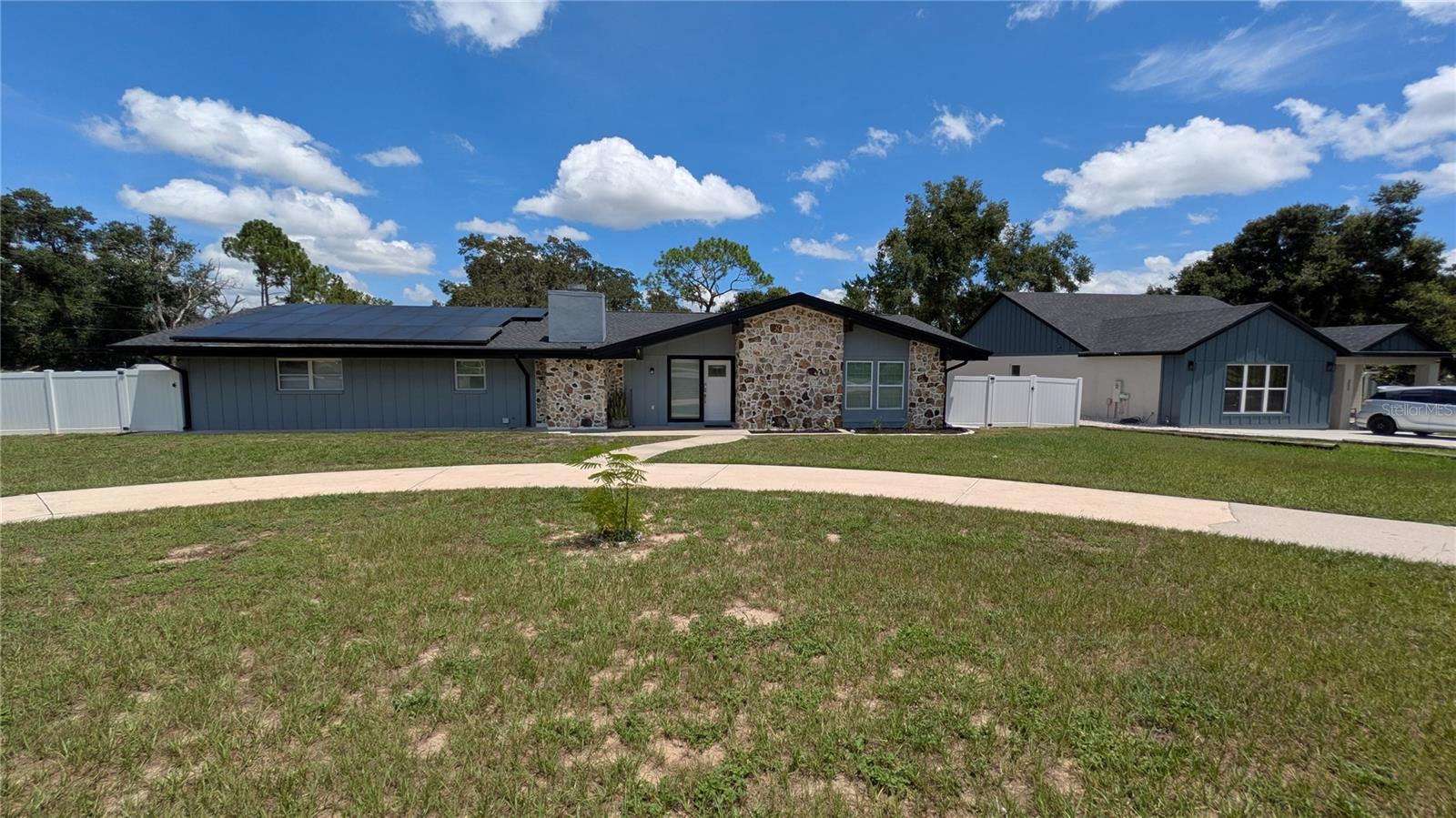 Move-In Ready 3-Bed, 2-Bath Fully Fenced Pool Home with Solar – No HOA!
Welcome to your perfect Florida home! This beautifully maintained 3-bedroom, 2-bathroom fully fenced pool home is located in the heart of Groveland, FL—just minutes from local schools and convenient access to SR 33. With no homeowners association, you’ll enjoy the freedom to truly make this home your own.
Step inside to discover a bright and open floor plan with laminate flooring throughout and tile in the bathrooms. The freshly painted interior and exterior, along with a brand-new roof, ensure peace of mind and a clean, modern look. The spacious kitchen features granite countertops and stainless steel appliances, perfect for cooking and entertaining.
The split floor plan offers privacy, with the primary suite boasting a huge walk-in closet, dual vanity, and a luxurious tiled walk-in shower equipped with built-in lighting, dual shower heads, and a Bluetooth speaker system—your personal spa experience!
Enjoy the fully fenced backyard oasis with a private pool (complete with a safety gate), built-in solar lighting, and two driveways—one leading to a 1-car garage on the side of the home. Additional highlights include solar panels that help reduce electric costs, a large indoor laundry room with extra cabinet space, and washer & dryer included.
Lawn and pool maintenance are included in the rent, making this home as low-maintenance as it is high-comfort.
Don’t miss your chance to live in this upgraded, energy-efficient, and conveniently located home. Schedule your showing today!