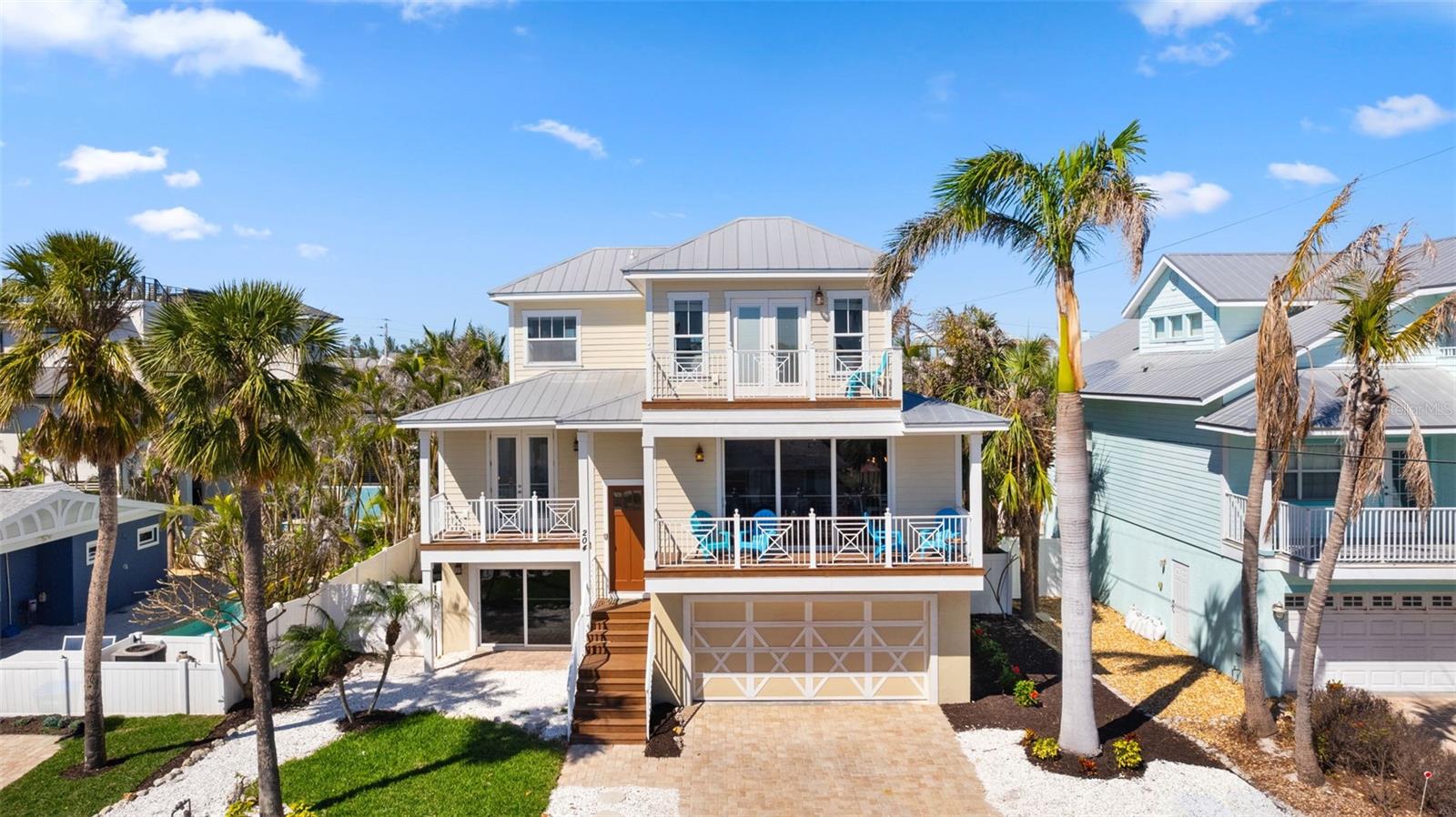 Paradise is Here! 6-Bedroom, 5-Bathroom Furnished, Turnkey Island Retreat in Holmes Beach
Welcome to your dream beachside escape: This stunning 3-level single-family home is located just one block from the powdery sand beaches of the Gulf of Mexico in highly sought-after Holmes Beach on Anna Maria Island. Weather you're Looking for a lucrative investment property or a private island oasis, this fully furnished, turnkey residence offers the best of both worlds. With 6 bedrooms and 5 bathrooms in total, there's plenty of room for everyone to spread out and enjoy the ultimate island lifestyle. This property boasts prime walkable access to the beach while maintaining a sense of privacy and tranquility. Highlighting each floor, the First Floor has a 2-car garage and a versatile bonus/game room with direct access to the pool and patio. The Second Floor features a Bright and airy open-concept kitchen, living and dining spaces, complete with a cozy dinette for casual meals. Three spacious bedrooms, two full bathrooms, and a convenient laundry room complete this level. The Third Floor provides a luxurious primary suite with a spa-like ensuite bathroom, two additional oversized bedrooms, and another 2 full bathrooms. The beautifully landscaped, fenced backyard is a true tropical paradise featuring a private pool and spa, along with outdoor dining and lounging areas perfect for relaxing or entertaining. Investors will appreciate the solid rental income potential while private buyers can immediately move in and embrace the laid-back Florida lifestyle. Don't miss this rare opportunity to own a slice of paradise on Anna Maria Island!
