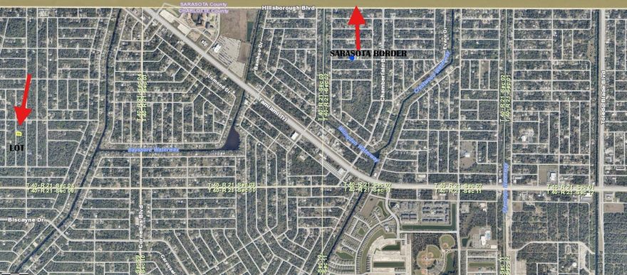 Prime Buildable Lot in Port Charlotte BUT BORDERLINE SARASOTA!
Located in Charlotte County, just off I-75 on Florida’s Gulf Coast, this .23-acre parcel is a fantastic opportunity for your dream home or investment. Port Charlotte is a vibrant, growing community near the Gulf’s sandy beaches, just south of Sarasota. It’s close to shopping, dining, and outdoor recreation. Zoned for residential use, it can also be purchased with the adjoining lot—ideal for even more space and potential. Don’t miss out on this gem!