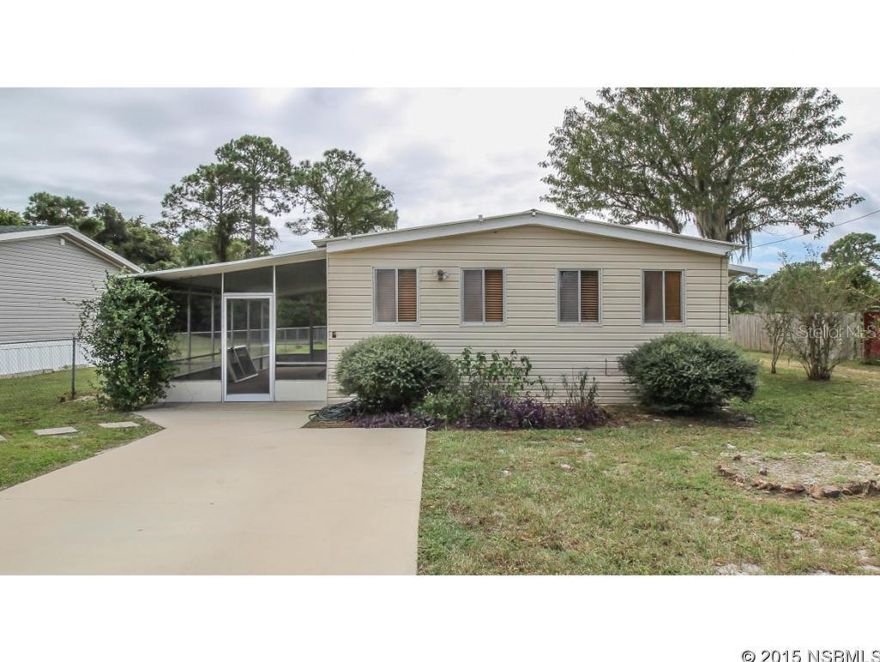 Clean 2 bedroom 2 bath manufactured home located on deep lot on quiet dead end street. Home features a spacious living room, updated bathrooms, 27'x11' screened porch, storage shed, central A/C, is just minute to schools, shopping & more.