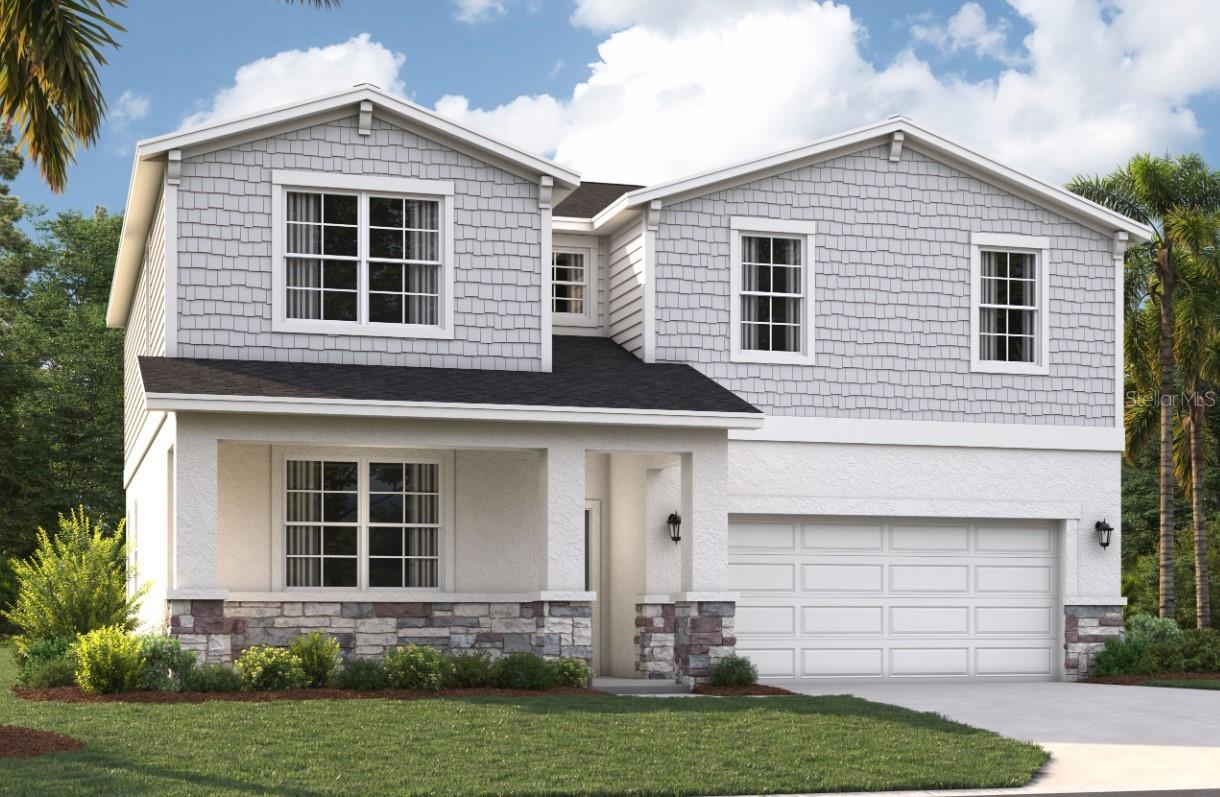 One or more photo(s) has been virtually staged. Brookshire is conveniently located in a prime location, just minutes from the Space Coast and Kennedy Space Center. Situated just off I-95 and Garden Street, Brookshire offers residents the perfect location near commuter routes for easy access to both work and play. Spend quality time by the water or in one of the many nearby parks. There's plenty to explore right outside your front door. Start enjoying the life you deserve in a new home at Brookshire, a premier community in Titusville!
The Linden floorplan offers the perfect amount of space and smart storage for all buyers alike. The main living area includes an open-concept kitchen complete with an island and oversized pantry, a large family room, a dining room, and a downstairs guest suite. Plus, utilize your outdoor space on the covered lanai to enjoy the Florida sunset. Upstairs, a spacious loft offers plenty of usage opportunities, and just down the hall, you'll find three guest bedrooms, a shared bathroom, complete with a double vanity, and a laundry room. The large master suite offers plenty of space with a huge walk-in closet and an ensuite bathroom with a shower and linen closet. Linden's impressive use of space makes this single-family home inviting and livable, all with the benefits of a Stanley Martin home.