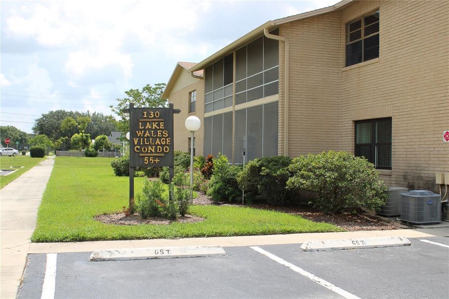 55+ updated condo, walking distance to downtown Lake Wales. Air Conditioning and water heater replaced in 2018, along with new kitchen cabinets, vanities and luxury wood looking waterproof vinyl flooring. Condo monthly fee includes water, pool, laundry facility, large exercise / games / entertainment room and clubhouse. Extra storage space at the basement. Perfect condo for year-round or seasonal residence. Do not miss the opportunity to own this very affordable and very well-located condo, near one of the most beautiful public parks in Central Florida, the perfect place for a walk or biking along "Lake Wailes Park", with a fishing pier / gazebo and picnic tables under some gorgeous mature trees. Just 5 minutes to the famous gardens of Bok Tower. Approval by the Board members and background verification is mandatory. For questions about Condo rules and regulations, please consult the Management Company or the president of the board. Listing agent-owner.