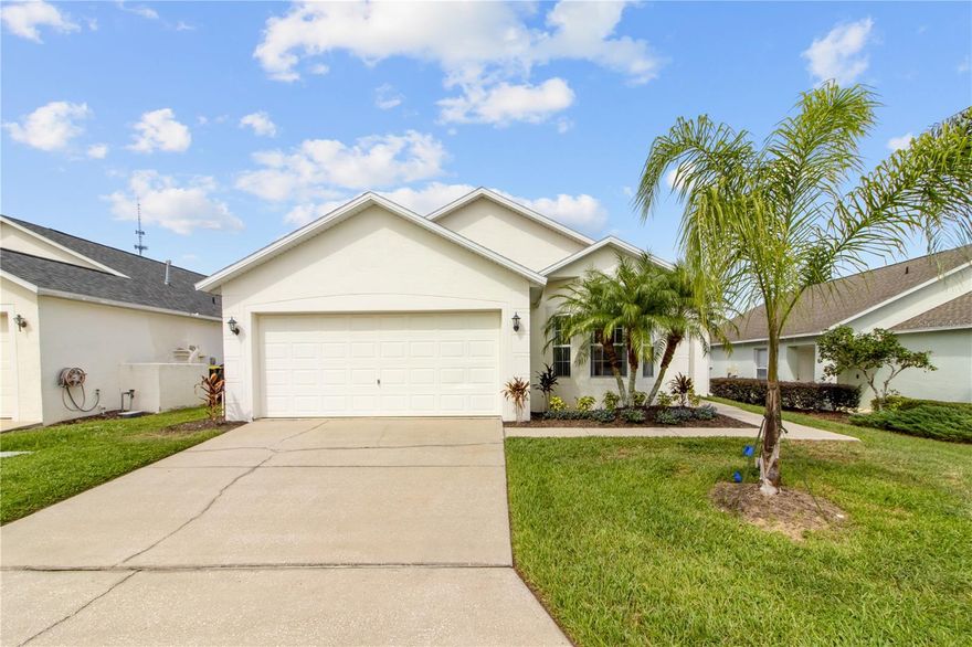 Come see this extremely well maintained, Disney area, pool home today! This adorable home has a bright and open floor plan with vaulted ceilings, large windows and neutral colors. The spacious kitchen has all new appliances.  There are 2 master suites with tons of storage.  The front and back doors were recently replaced along with the A/C in 2022.  The private lanai has a screened-in pool with plenty of deck space- perfect for entertaining and enjoying the Florida sunshine and the landscaping was just updated.  Westbury is an established, clean, highly-sought out community that is centrally located just minutes from the theme parks, shopping, golfing & restaurants. The low HOA fees include lawn maintenance including shrub trimming, sprinkler repair and pest control! This beautiful home can be used as a primary residence, vacation home or short-term rental!