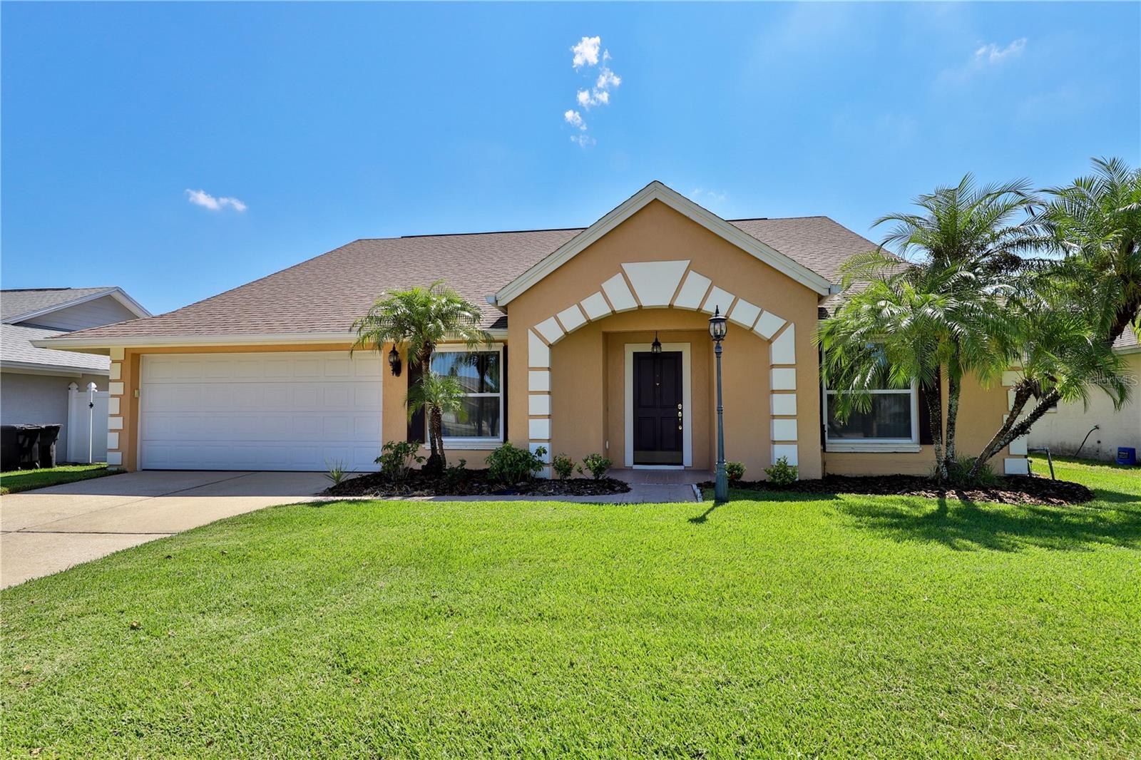 Outstanding 4 BD / 2 BT, Pool and 10 Jet Jacuzzi whirlpool tub! Open concept, single story with a lot of natural light New Roof 2016, New Windows last year, AC & New Air handler 2021. New Water Heater 2017. Newer Hurricane shutters, doors, Hardie Board & Pool heater.
Large Updated Kitchen, Stainless steel appliances. Opens to a Superb Family room. 18" Ceramic flooring, The master bath has a 10-jet Jacuzzi whirlpool tub. Has a screened-in pool enclosure. Two-car garage with built-in, doored cabinets. Vaulted Ceilings, Split floor plan.
Large Fenced backyard. Move in Ready. Hurry! Won't last!
