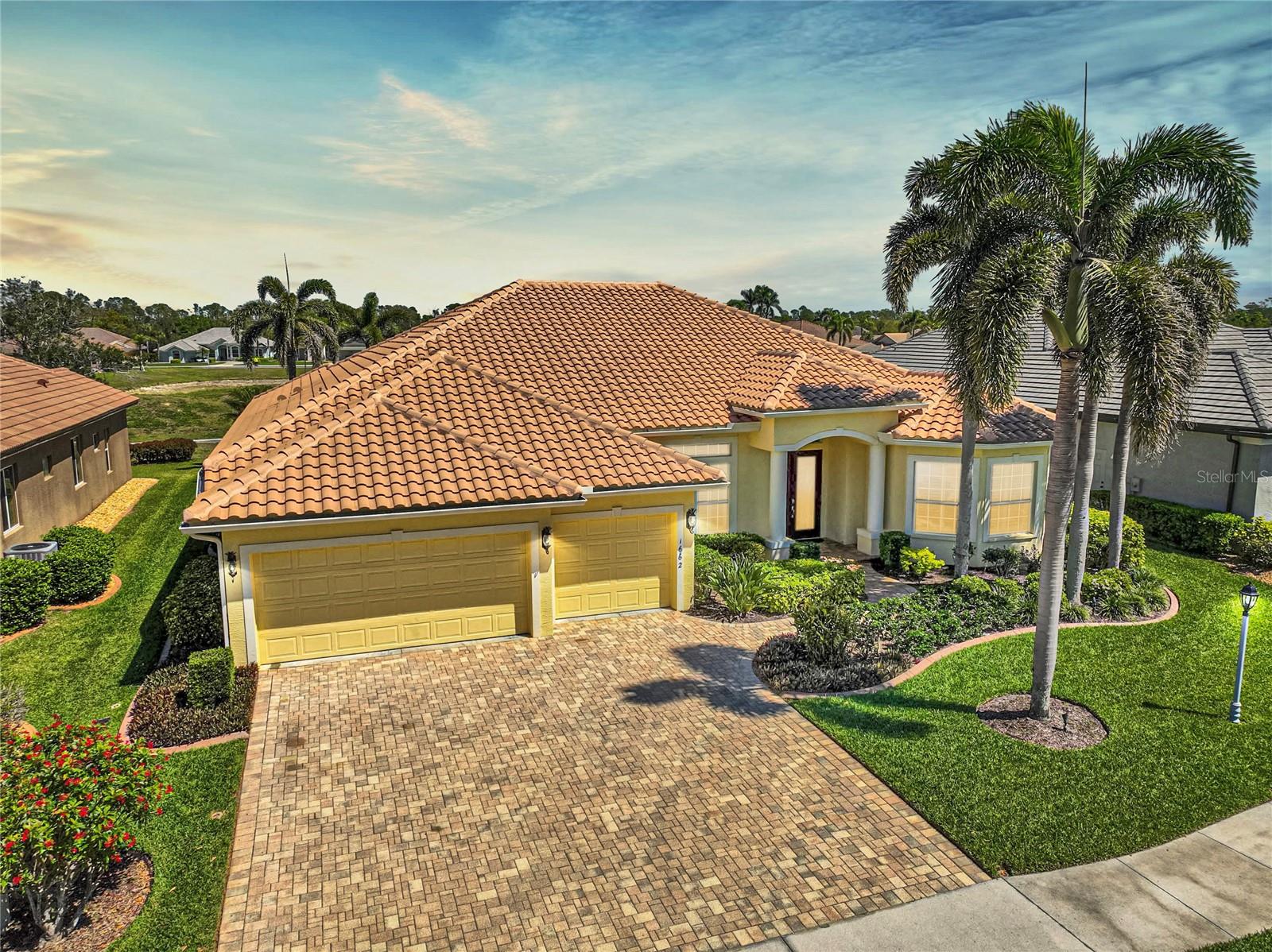 NEW AND IMPROVED PRICE! Turnkey Furnished! Welcome to your Florida dream home—where indoor elegance meets outdoor paradise! This stunning 3-bedroom, 3-bathroom residence is thoughtfully designed for both everyday comfort and effortless entertaining. Natural light floods the interior through corner sliding glass doors that open seamlessly to an expansive outdoor living space. Step outside and experience true tranquility with your solar-heated saltwater pool, resurfaced in 2021 and enhanced with a brand-new pool cage (2024) and newer gas pool heater (2021), allowing you to enjoy the water year-round. For added convenience, a full poolside bathroom makes entertaining guests a breeze. At the heart of the home, the kitchen is a chef’s dream—featuring a gas range, expansive countertops, a large pantry, and ample cabinetry for all your storage needs. The primary suite is a peaceful retreat with private access to the lanai, dual walk-in closets, and a luxurious ensuite bathroom that includes a soaking tub, walk-in shower, and dual vanities. The split-bedroom floor plan ensures privacy for family and guests, while a versatile flex space offers endless possibilities—whether you envision a home office, gym, craft room, or creative studio. Additional upgrades include a new roof (2023) and a whole-home water softener system, providing peace of mind and added comfort. Located in the highly sought-after, gated community of Bobcat Trail, this home is just minutes from I-75, making commuting easy. You’re only 15 minutes from downtown Wellen Park and the Atlanta Braves Spring Training stadium, with stunning Gulf beaches just a 25-minute drive away. Residents of Bobcat Trail enjoy an amenity-rich lifestyle with access to a resort-style clubhouse featuring a year-round heated pool and hot tub, tennis and pickleball courts, a fitness center, a library, and monthly social events for all ages. Surrounded by golf courses, shopping, dining, and entertainment options, this home offers the perfect blend of convenience, recreation, and relaxation. Don’t miss your opportunity to live the ultimate Florida lifestyle—schedule your private tour today and discover everything this exceptional home and community have to give! ¤ Please see 3D Tour and Video ¤