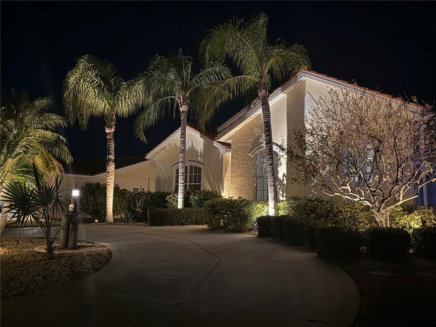 This 2000 built home in Englewood Isles is the home your boat is looking for! Enjoy all the advantages of having a home for your boat without the expense. Englewood Isles is a WATERFRONT COMMUNITY on Forked Creek with no bridges to the intracoastal from the private marina for only Englewood Isles residents. Owner currently rents a dock in the marina that can be transferred to the new owner. This home has all the bells and whistles. The landscape lighting around the perimeter of the entire home including the pool is beautiful and can remotely change colors as you prefer. The side entry garage provides for 2 cars and out front is a circular driveway. Inside this lovely home you'll find a great room plan with high ceilings and 4 pocket sliders to the lovely pool area. The cook will love the kitchen with newer appliances, brand new granite countertops, double oven, breakfast bar and handy pantry. The dinette area includes an aquarium window making it light and bright. The guest rooms can both access the guest bath through a foyer of their own. The guest bath vanity has been updated with gorgeous granite counter and raised sink. The primary bedroom has a door to the lanai, walk-in closet and the ensuite bath has been updated with gorgeous granite and raised double sinks. It features a garden tub and separate shower. The HEATED pool has a beautiful waterfall and accent lighting. There is a pool alarm for the little ones that will go off if there's wave action! It easily is removed when swimming.  The lawn and landscaping are kept green with a sprinkler system fed from an irrigation well. You can move in with no worries as this home has the following updates ROOF 12/2025, A/C 11/2025 HEAT PUMP FOR POOL 12/25 FRESHLY PAINTED INTERIOR 1/26 NEW DISHWASHER WITH 5 YEAR WARRANTY 1/26 KITCHEN AND BATH UPDATES 1/26 LANDSCAPE LIGHTING PERIMTER OF PROPERTY 2025. Put all this together with the location location location and you can't beat it!