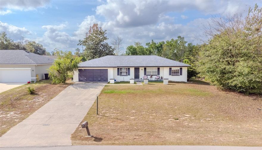 Discover this charming home in a prime SW Ocala location—just minutes from I-75, top-rated shopping, dining, and medical facilities. Step in through the covered front patio entry and enjoy a comfortable split-bedroom floor plan with an oversized family room perfect for gatherings.
Recent major upgrades provide great peace of mind, including a new roof (2023) and A/C and water heater (2021).
The home does need some cosmetic updates, but this gives buyers the perfect opportunity to add their own style and creativity. The property is priced accordingly to reflect its current condition, making it a fantastic value for anyone looking for a home they can personalize.
Enjoy a completely fenced, private backyard ideal for relaxing, pets, or future enhancements.
Move-in ready with solid major systems, full of potential, and priced to sell—don’t miss this opportunity!