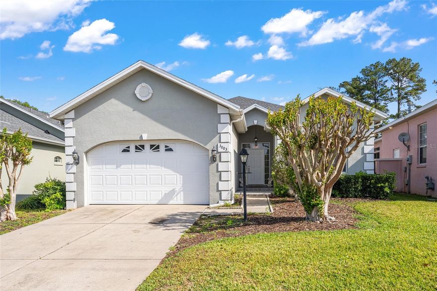 Lovely 3/2 Split-Plan Home in the Gated Community of Rivendell
Welcome home to this beautiful 3-bedroom, 2-bath split-plan residence located in the desirable gated community of Rivendell.
The spacious kitchen features a large island, abundant cabinet space, recessed lighting, and a convenient closet pantry — perfect for cooking and entertaining. Sliding doors from both the kitchen and living room lead to the covered lanai, ideal for relaxing or outdoor dining.
Enjoy meals in the separate dining room, highlighted by elegant arched doorways. The inside laundry room offers a laundry sink, washer and dryer, and the two-car garage provides plenty of parking and storage. The primary suite easily accommodates a king-size bed and includes a luxurious bathroom with double vanities, a soaking tub, step-in shower, and a large walk-in closet. The second bedroom offers direct access to the guest bath, providing comfort and privacy for visitors. Additional features include an irrigation system, new roof (2025) and a private, walled backyard your pets will love. Just a short walk away, you’ll find the community pool with a summer kitchen, perfect for gatherings and relaxation. Conveniently located near Paddock Mall, Publix, Lowe’s, restaurants, and medical facilities — everything you need is just minutes away! Call today for your private showing!