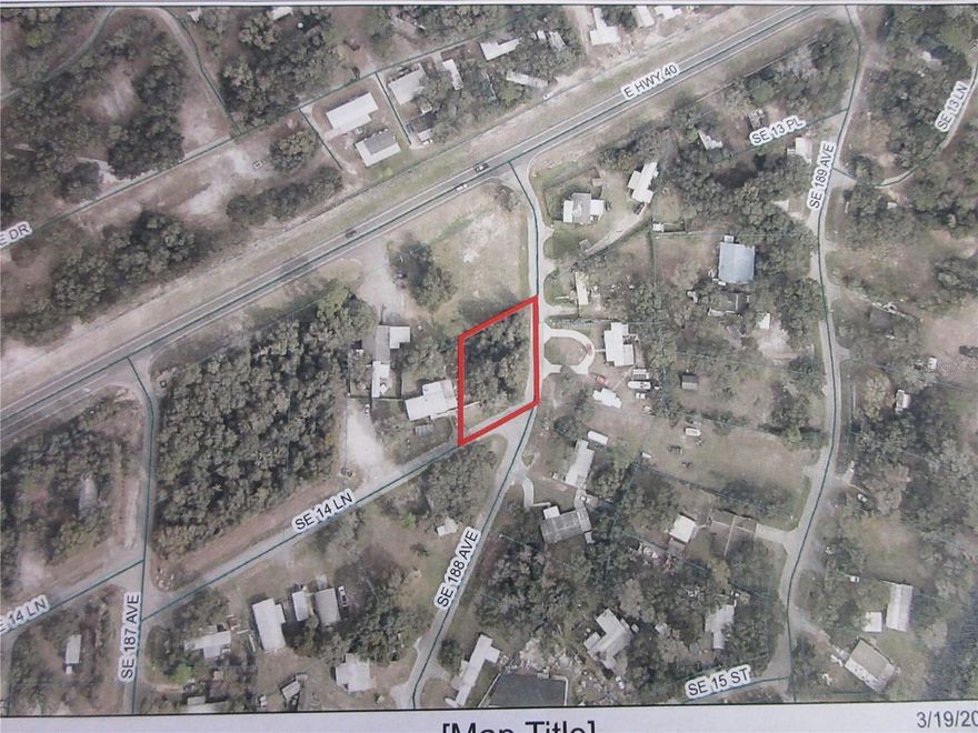 Come see this B-2 Zoned Business use lot in Silver Springs. Sits on a wooded .20 acre corner lot on a paved street. This lot offers you a lot of different business opportunities while being just one lot from the busy State Road Highway 40. Located right near the busy Fire Rock Bar. Make an offer today!