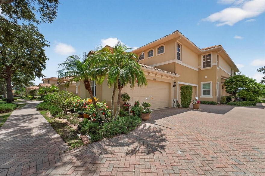 Welcome to your dream home in the heart of the coveted 55+ community of Sun City Center! This stunning condo at 1427 Emerald Dunes offers an ideal blend of luxury and comfort, featuring three spacious bedrooms and two full baths. The well-appointed office area provides the perfect space for work or hobbies, while the added convenience of an elevator ensures easy access to your second-floor oasis.

Enjoy breathtaking western views from your private lanai, overlooking the picturesque ninth hole of the Renaissance Golf Course, complemented by tranquil pond and conservation scenery. The expansive living space is highlighted by high ceilings, elegant crown molding, and solid surface countertops. The luxurious flooring includes solid surface throughout, with stylish luxury vinyl plank in the bedrooms and office. The generous lanai has custom 24x24 Porcelain tiles.

The gourmet kitchen is a chef's delight, featuring beautiful wood cabinetry, with rollouts for convenience, stainless steel appliances, and a gas range for all your culinary needs. All bedrooms are generously sized, and the master suite boasts a custom closet for your convenience.

As part of the vibrant Sun City Center, a golf cart-friendly community, you'll find that everything is easily obtainable by golf cart, from shopping to dining and all the recreational activities that the area has for you. The Renaissance has plenty of amenities to keep you busy! Right in your own neighborhood, you have an exquisite clubhouse called "Club Renaissance". This magnificent Mediterranean-style clubhouse is a full-service facility that includes a golf shop, swimming pool, spa, fitness center, and an outstanding restaurant. Enjoy your access to all the Sun City Center amenities as well. Sun City Center is one of Florida's most popular active-living 55+ communities, with a range of recreational and fitness centers, two multi-million-dollar clubhouses, and it even has a travel club. Additionally, there are hundreds of "activity clubs", It's the most perfect location being close to Tampa theaters, sporting events, dining, and award-winning beaches in Clearwater and Siesta Key, both recently voted the #1 beaches in the USA! This home is ready and patiently waiting on its new owners, don't miss out! Call for an exclusive showing NOW.