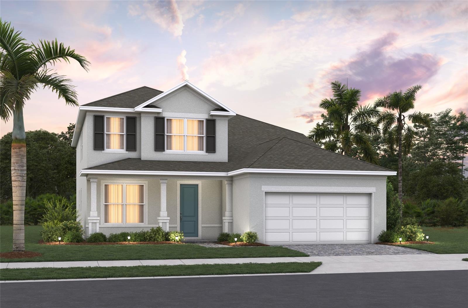 Under Construction. Ready in September! Welcome to this beautifully designed 5 Bedroom, 3.5 Bath, Energy Star Certified single-family home, offering modern finishes, an open-concept layout, and quality craftsmanship. This home features a chef-inspired kitchen with granite countertops, stainless steel appliances, and 42" cabinets. The kitchen flows seamlessly into a bright and airy living space. You'll find the spacious primary bedroom complete with a walk-in closet and a semi-frameless shower. Enjoy an extended lanai, primary bedroom conveniently located on the first floor, four additional bedrooms upstairs, and a convenient laundry area. Enjoy the ease of a 2-car garage and in a prime location near shopping, dining, and major highways. **Interior and exterior images contain renderings, actual finishes may vary.**
