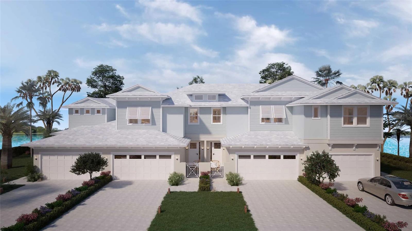 Under Construction. Welcome to the Lagoon Residences at Epperson, a gated community where coastal style meets everyday comfort. This 3-bedroom, 2.5-bath townhome is designed for the way you live—offering open, airy spaces filled with natural light and thoughtful details throughout. The kitchen is the heart of the home, with a large island perfect for gathering, plenty of counter space for cooking together, and a walk-in pantry to keep everything organized. The living and dining areas open to a private lanai, giving you the perfect spot to enjoy a morning coffee, host friends, or simply unwind at the end of the day. Upstairs, the primary suite feels like your own personal retreat, complete with a spa-style bath, dual vanities, a step-in shower, and a walk-in closet you’ll love. Two additional bedrooms, a full bath, and a versatile loft with a balcony provide plenty of space for family, guests, or a home office. With a two-car garage, oversized yard that can be fenced, and stylish upgrades throughout, this home balances convenience with comfort. More than just a townhome, it’s a place to relax, connect, and enjoy the lagoon lifestyle.
