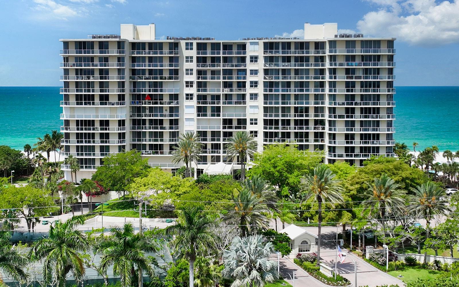 Purchase price reflects unit being purchased by a neighbor in its original condition prior to planned remodels. L’Elegance is a gated community directly on 400 feet of beachfront on Lido Key. Resort amenities include gated entry with full-time attendant, porte cochere, grand lobby, two Har-Tru tennis courts, fitness room, men’s and women’s locker rooms, and social room. The heated, beachside pool is the largest on the island and includes two 25-meter lanes. L’Elegance is home to an active social community that organizes social events for its residents such as sunset cocktail parties and an annual tennis tournament.