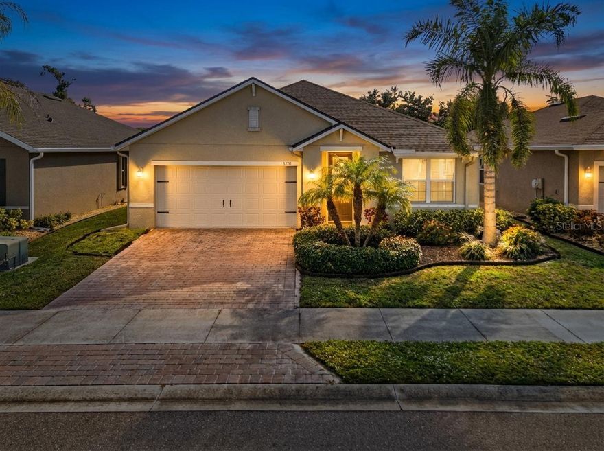 Experience the captivating allure of this charming home, perfectly suited for first-time buyers, seasonal snowbirds seeking a retreat, or savvy investors in search of an exceptional opportunity. The kitchen serves as the heart of this inviting home, effortlessly connecting to the living room and dining area—an ideal setting for hosting gatherings and creating cherished memories with loved ones. Prepare to be inspired in a chef's dream kitchen, boasting sleek granite countertops, a generous island, a pantry, and modern appliances. The abundance of solid wood cabinets enhances the luxurious ambiance of this space. The smartly designed split floor plan guarantees privacy for both you and your guests, ensuring everyone feels at home. Discover tranquility in the expansive primary suite at the rear of the home, complete with a stylish ensuite bath featuring a luxurious walk-in shower, double sinks, and a spacious built-in closet. The front of the home offers two generously sized bedrooms along with a conveniently located guest bathroom that features a tub and shower combo—perfect for welcoming friends and family. A large laundry room is conveniently situated across from the guest bedrooms for added practicality. Step outside to your personal oasis on the lanai, where you can soak in breathtaking natural views surrounded by lush landscaping. Rapalo is a highly sought-after gated community known for its friendly, peaceful atmosphere and low-maintenance lifestyle. Enjoy resort-style amenities such as a stunning pool, an inviting clubhouse, and easy access to beautiful beaches, vibrant downtown Venice, shopping, and the scenic Legacy Trail. This is an extraordinary opportunity you won’t want to miss! Schedule your showing today and take the first step toward embracing the vibrant Florida lifestyle you deserve! **The seller is offering a flooring credit, allowing you to choose the floors that perfectly suit your taste!**