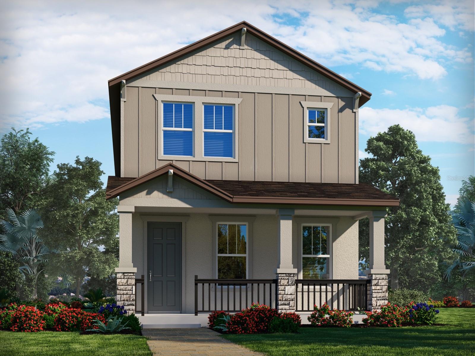 Brand new, energy-efficient home available NOW! Beautiful open kitchen features a large island that overlooks the combo spacious dining area and family room. Upstairs loft offers extra space to be configured to best fit your family's needs. The Meadow at Crossprairie Bungalows is a community of new bungalows for sale in St. Cloud, FL. This neighborhood offers easy access to the Florida Turnpike and great schools. Each of our homes is built with innovative, energy-efficient features designed to help you enjoy more savings, better health, real comfort and peace of mind.