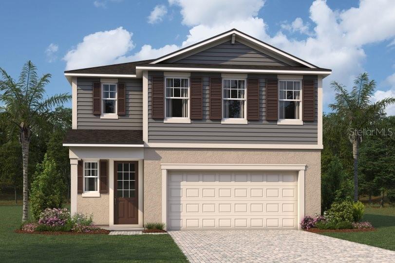 Under Construction. The beautifully designed Hammock plan features 1,923 sq. ft. of two-story living space with 3 bedrooms, 2.5 baths and a 2-car garage. The open-concept kitchen seamlessly connects to the dining area and Great Room, creating an ideal space for entertaining. The first floor offers a convenient powder bath and a covered lanai to enjoy indoor-outdoor living. The kitchen features 42" upper cabinets, quartz countertops and a pantry. The island offers a flush breakfast bar that can seat up to 4. Upstairs, two secondary bedrooms include walk-in closets and share an adjacent full bath. The primary suite and bath are a tranquil retreat complete with a spacious walk-in closet and glass enclosed shower. The laundry room is also located upstairs for ease of use. This home comes with a smart home package and is HERS rated! Photos, renderings and plans are for illustrative purposes only and should never be relied upon and may vary from the actual home. Pricing, dimensions and features can change at any time without notice or obligation.