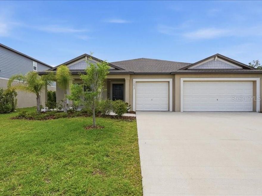 Welcome to this beautifully maintained 2023-built home in the highly sought-after Prosperity Lakes community of Parrish! Offering 4 bedrooms, plus den/office, 2.5 bathrooms, and a spacious 3-car garage, this move-in ready residence features an open-concept floor plan designed for modern living and entertaining. The kitchen boasts stone countertops, walk-in pantry, reverse osmosis system, and an abundance of cabinet space while seamlessly flowing into the living and dining areas with soaring ceilings and porcelain tile flooring throughout the main living spaces.

The spacious primary suite offers a large walk-in closet and private ensuite bath, while the additional bedrooms provide flexibility for family, guests, or a home office. Enjoy added upgrades including hurricane shutters, water softener, irrigation system, and energy-efficient features. Situated on an oversized lot with no minimum lease restrictions, this home is ideal for both primary residents and investors alike.

Prosperity Lakes offers resort-style amenities including tennis courts, community features, and convenient access to shopping, dining, schools, and major commuter routes. Located just a short drive to Lakewood Ranch, Sarasota, St. Petersburg, and Florida’s Gulf Coast beaches, this home delivers exceptional value, comfort, and location. Schedule your private showing today!