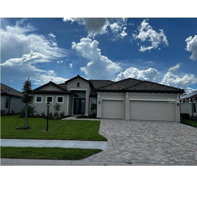 RENTED JULY 11, 2025 THRU JAN 30TH, 2026 * RENTED FEB THRU MARCH 31,ST 2026*Gorgeous luxury lakefront house for rent, located in the first and only solar powered community in Lakewood Ranch. The home features a stunning lake view from one of the most desirable home site in Polo Run, high ceilings, crown moulding, 8ft doors, oversized sliders, double leaded glass front doors, all-stainless appliances, solid wood cabinetry, granite countertops, heated pool & spa and many more. The open space concept of this 3 bedrooms, a den, 3 baths home seamlessly connects the living, dining & kitchen areas and large sliders allow smooth transition from indoors to the beautiful pool area with covered patio. Brand new furniture and furnishing. Community features include modern clubhouse with TV, fireplace and bar, resort style heated pool, fitness center, playground, tennis, bocce, basketball & pickleball, dog parks and more. Close proximity to shopping & dining at UTC and to world famous beaches in barrier islands Siesta Key, Long Boat Key and Ana Maria Island.