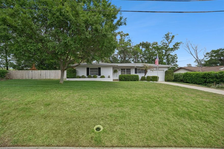 One or more photo(s) has been virtually staged. Welcome to 204 Iris Lane in Inverness, a charming 2 bedroom, 1 bathroom home offering comfort, space, and an ideal Central Florida lifestyle. Nestled on a generously sized lot with mature landscaping, this property provides a peaceful setting in a quiet, established neighborhood.

Inside, you’ll find a functional layout with bright living spaces and a cozy feel throughout. The kitchen connects easily to the dining area, creating a natural flow for everyday living or entertaining. The bedrooms are well-sized, and the home features a screened-in porch that overlooks the expansive backyard, creating the perfect spot to relax and enjoy the outdoors year-round.

One of the standout features of this property is the large yard, offering plenty of room for outdoor activities, gardening, or even future additions. The home is on well water, which means no water bill, and the owner also enjoys a low electric cost, adding to the overall affordability.

Location is a major highlight. You are just about 30 minutes from both Tampa and Ocala, with hospitals and medical facilities only minutes away. Outdoor enthusiasts will love the proximity to the Withlacoochee State Trail, a 46-mile trail perfect for biking and walking, as well as nearby springs and lakes for enjoying Florida’s natural beauty .

If you’re looking for a well-maintained home with space, privacy, and access to everything Inverness has to offer, this is one you won’t want to miss.