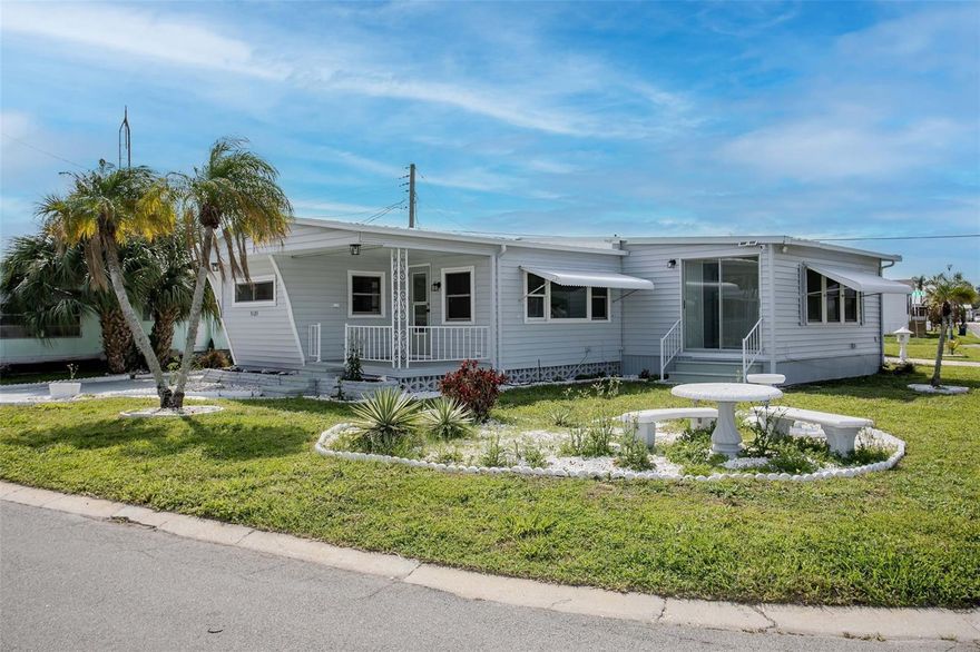 Welcome to this beautifully remodeled home located in a desirable 55+ mobile home community, just minutes from the stunning Gulf beaches. Offering 3 bedrooms, 1 full bathroom, and 2 half baths, this residence provides a functional layout with plenty of space for comfortable living and entertaining.
Situated on a corner lot, this home enjoys a prime location within the community and is across the street from the community pond and pool with a nice view. Pefect for relaxing and socializing. Enjoy the benefits of ownership with no lot rent, you own the land, along with a low HOA fee, making this an affordable and attractive option.
The home has been recently updated and features luxury vinyl flooring throughout, creating a modern and cohesive feel. Additional highlights include a Ring doorbell system for added security and a central A/C unit that is still under warranty and transferable to the new owner, offering peace of mind.
Step outside to enjoy a large, covered carport, ideal for additional entertaining space or protected parking, along with a storage shed providing extra room for tools, equipment, or seasonal items.
Whether you're looking for a seasonal retreat or a full-time residence, this move-in ready home offers convenience, style, and a prime location near shopping, dining, and coastal attractions. Don’t miss the opportunity to enjoy Florida living at its best!