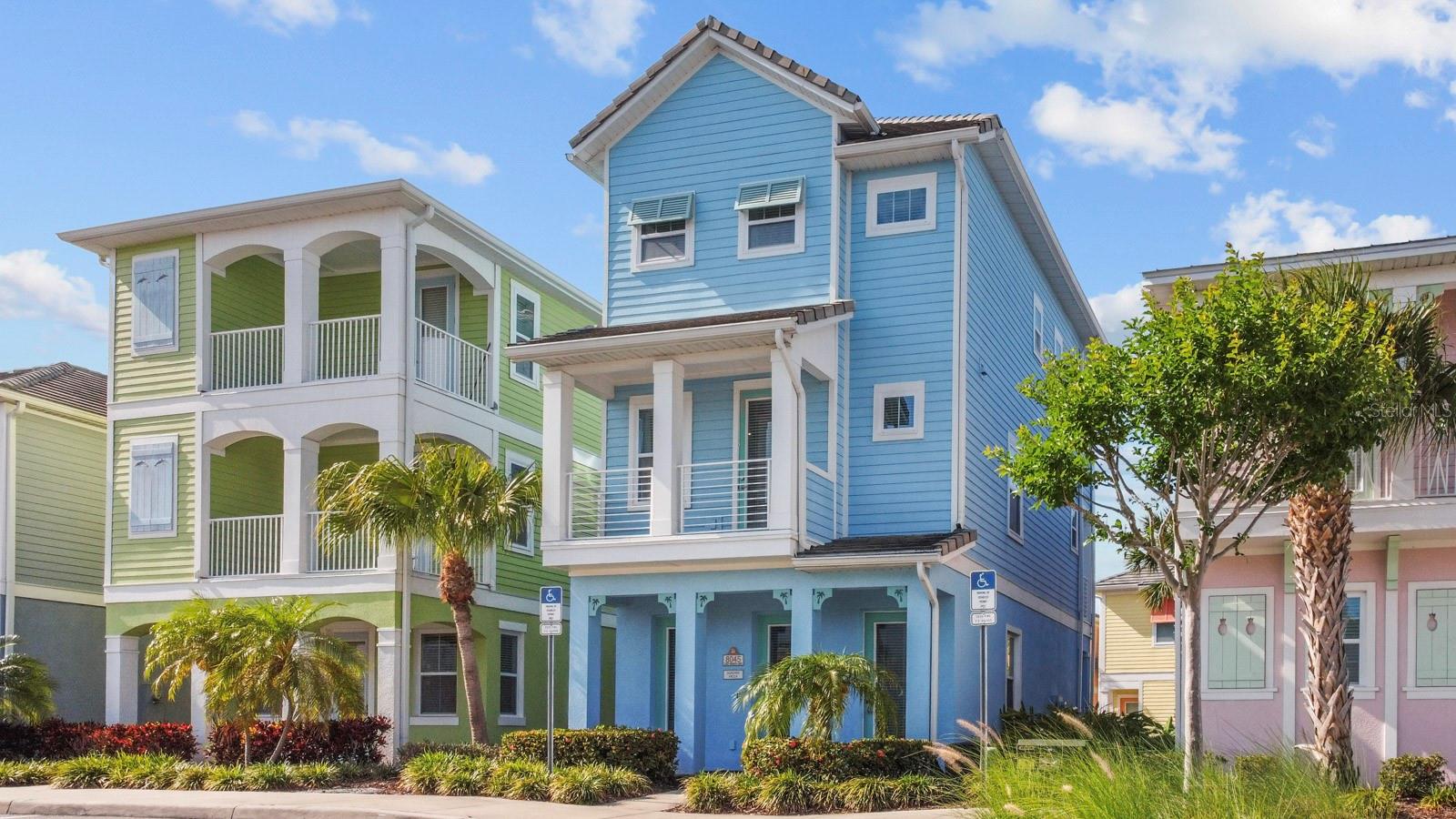 Feeling stuck? Longing for that “Lost Shaker of Salt”?! The Margaritaville Resort Cottages can solve ALL these woes! This world famous resort exudes cheer with a colorful palette of tropical hues and lush landscaping! Imagine owning a 3 story Island style home drenched in aqua blue with stylish awnings and crisp white balconies, this wins hands down for curb appeal!! Worth mentioning is the quality construction and choice of a concrete tile roof in lieu of shingles and a center of state location! The interior is fully furnished with superbly crafted Ethan Allen furniture guaranteed to last with solid wood construction and durable fabrics, a 55k package. All bedding & linens are from the Margaritaville Hotel, ensuring the same luxurious slumber! Everything is included from tv’s to modems to artwork and silverware! All appliances large and small also convey! Luxury vinyl plank keeps things cohesive and very low maintenance. This floor plan is spacious and gives plenty of privacy to large parties looking to kick back and relax! The backyard has a new hot tub and is a great spot to lounge and enjoy a cocktail or two, because it’s always 5 o’clock somewhere! Yes, it can get catchy…so don’t blow out your flip flop or step on a pop top rushing to see this amazing life you could be living or benefitting from! A cheeseburger in paradise is an understatement with an incredible array of restaurants and specialty shoppes throughout the resort. Sunset Walk offers an array of international delicacies. Dine and dance the night away at Estefan’s Kitchen enjoying decadent Cuban cuisine or pop into the Wharf for fresh seafood, a cold beer and live music! With countless choices and activities you’ll never run out of new experiences to try and savor. On site make a splash at the Island H20 water park, one of the many pools or jump on the free shuttle to the parks! A reservation is required thru Fins Up Beach Resort. This home is also available for sale!