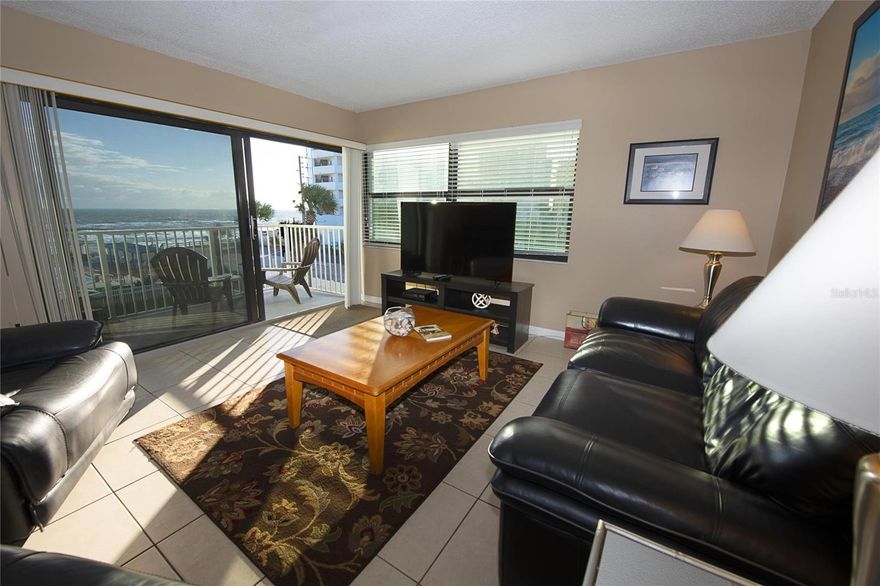 Direct ocean front - 2 bedroom, 2 full baths, balcony overlooking the ocean. This is a vacation rental completely furnished. Call Ocean Reef Villa to verify pricing and availability. 386-426-5684. Weekly rate: 1025.00 Monthly rate: 3075.00