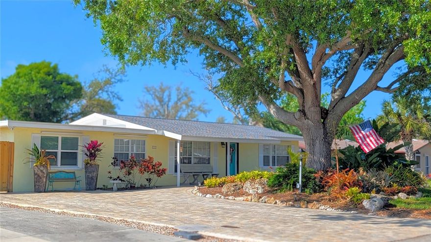 Charming and well-located 3-bedroom, 2-bath concrete block home built in 1956, offering 1,529 square feet in a quiet, established Venice neighborhood just minutes from beaches, downtown, parks, and recreation. This property combines classic Florida character with thoughtful updates and a location that supports an active coastal lifestyle. The home is ideally situated approximately 10 minutes from Venice Beach, known for its beautiful Gulf waters, walking shoreline, and stunning sunsets. Historic downtown Venice is also just minutes away, offering local restaurants, boutiques, coffee shops, and a vibrant coastal atmosphere. Outdoor enthusiasts will appreciate close proximity to the Legacy Trail, a nearly 20-mile paved trail extending from Venice into Sarasota, popular for biking, walking, and enjoying the outdoors. Multiple nearby parks provide access to tennis courts, pickleball courts, baseball fields, and walking paths. The property offers excellent curb appeal with mature landscaping, natural rock accents, and added front pavers (2024), creating an inviting entrance. Inside, the home features a comfortable layout with a warm and welcoming living area highlighted by a wood beam and column that add architectural character and define the space. The kitchen includes soft-close cabinetry, and all major appliances convey, including the refrigerator, stove, microwave, and dishwasher. A formal dining area connects seamlessly to a flexible office or bonus space overlooking the front yard, ideal for working from home or additional living use. The primary bedroom features updated flooring and connects to an expanded primary bathroom with dual sinks, shower, toilet, and in-home laundry. This area was converted from the original garage, providing additional interior square footage and functionality Notable improvements include a roof installed in December 2020, new AC in 2021, new septic tank and lift station pump in 2025, backyard fencing installed in 2023, and front pavers added in 2024, offering peace of mind for the next owner. The backyard sits on a larger-than-typical lot for the area and provides a blank canvas for customization. There is ample room to design an outdoor living space, with potential for a pool, screened lanai, garden, or entertaining area. Existing banana trees and open space create opportunities to enhance the outdoor setting. A standout feature of the property is the 10x20 detached shed equipped with water, electric, insulation, and a small stand alone AC unit, making it a comfortable and versatile space. This structure is well-suited for use as a workshop, studio, hobby space, or additional flex area. A paver pad behind the shed offers even more potential for outdoor seating or future enhancements. Great Venice location near beaches, downtown, parks, and trails, with room to make it your own.