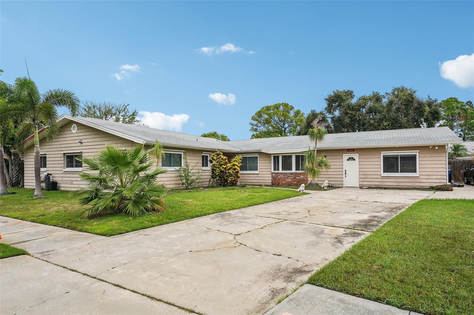 Beautifully updated 4-bedroom, 4-bath pool home for rent in Northeast St. Petersburg. This spacious home features new flooring, ceiling fans, and a fully renovated kitchen with stainless steel appliances, double ovens, a large island with built-in convection microwave, and ample cabinetry. The primary ensuite offers a spa-like retreat with a soaking tub, frameless glass shower, and dual vanities. Enjoy a cozy brick fireplace, indoor laundry room, and a fully fenced backyard with a private pool—perfect for Florida living. Tenants are responsible for lawn care, water, sewage, electric, internet, and pool maintenance. Pets welcome with a $300 nonrefundable fee—no breed or weight restrictions. $2,250 security deposit and first month’s rent due at signing. Rent: $4,500/month. Available now.