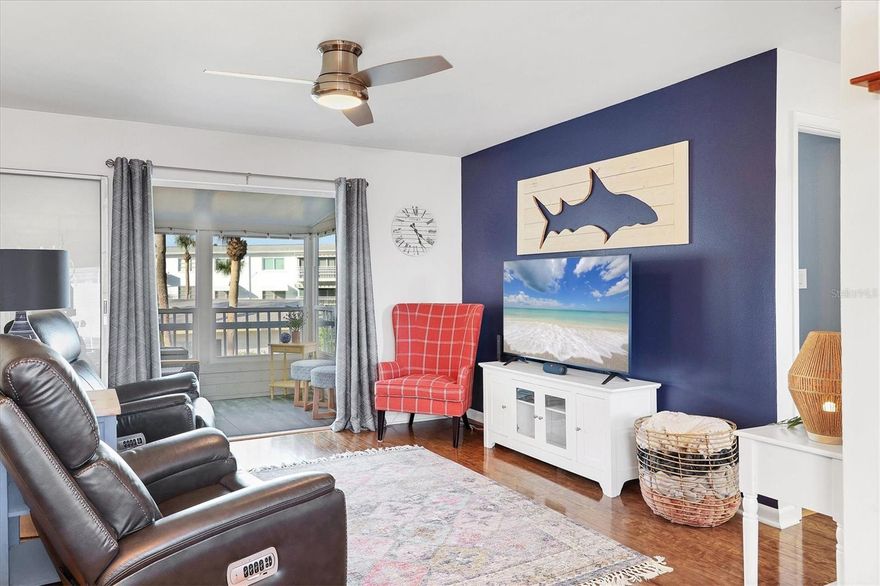 CORNER UNIT WITH BEAUTIFUL POOL VIEWS!

Don’t miss this rare opportunity in Bayshore Gardens! This stunning, updated 2-bedroom, 1-bath second-floor corner unit offers peaceful pool views from your private lanai. Bright and airy, the home is filled with natural light and features a modern kitchen with newer cabinetry and elegant quartz countertops—perfect for everyday living and entertaining.

The open-concept layout seamlessly connects the dining area, living room, and lanai, all enhanced by new wood laminate flooring throughout. Both bedrooms share a spacious hall bath with a shower/tub combination and a brand-new vanity.

Enjoy the convenience of a parking space right in front of your unit, plus an additional outdoor storage closet. Hurricane impact windows provide added comfort and peace of mind.

Located in a desirable 55+ community, this home offers privacy while still being just steps from the pool and clubhouse. With LOW condo fees of only $298 a month, it’s an exceptional value!

Ideally situated near the Bayshore Gardens Shopping Center—featuring Publix, Target, Bank of America, and Scarpino’s Italian Restaurant—and just a short drive to the beautiful beaches of Bradenton and Anna Maria Island.

This one won’t last—schedule your showing today!