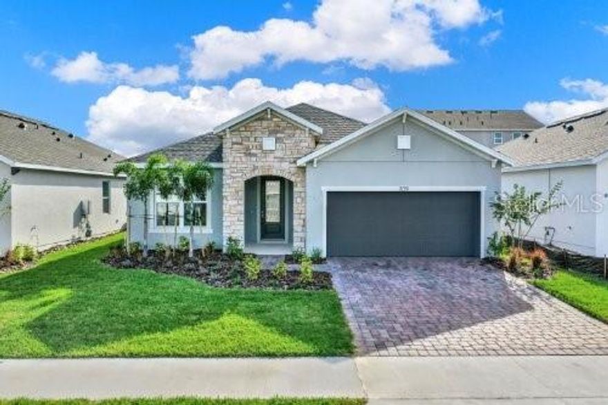 Welcome home to your Brand-New Energy Star Certified home that has 4-bedrooms, 3-bathrooms, covered lanai and 2-car garage, located in the heart of Minneola - Park View at the Hills community! This property features all the upgrades to be expected with a NEW build and more! The home has 18' ceramic Tile flooring throughout. (NO CARPET) with lots of natural lighting. The Kitchen features 42" gray cabinets with crown molding, stainless steel Whirlpool® appliances (GAS range), refrigerator, marble granite countertops, and walk-in pantry. The Primary Master Suite has two walk-in closets, dual sink vanity, privacy lavatory, linen closet and elongated glass shower and the fourth bedroom has an en suite. This property is located LESS THAN 1 MILE FROM THE TURNPIKE, Highway 50, shops and dining. Park View at the Hills offers residents a Community Pool with Cabana, Playground and pocket Parks throughout community. Per HERS rating certificate, ELECTRIC BILL LESS THAN $100/MONTH! *Blinds for the windows will be installed*
