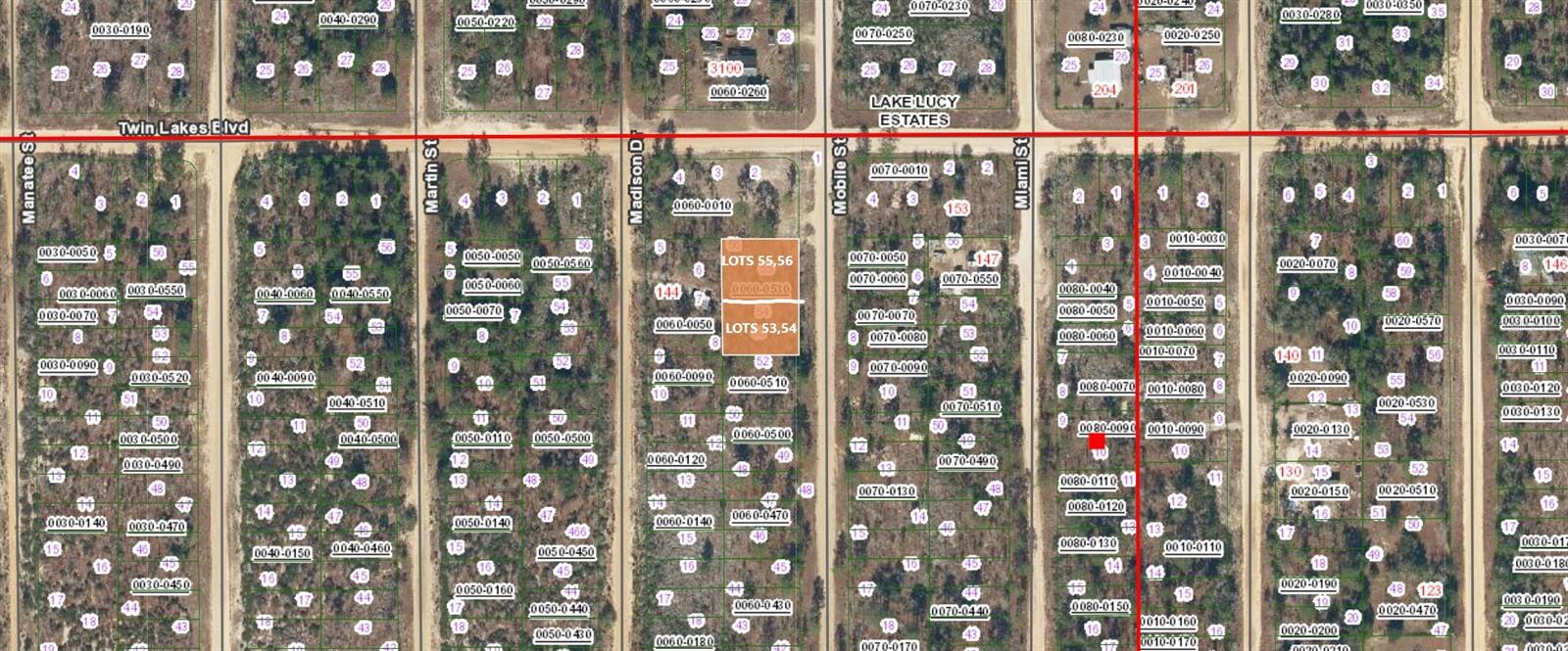 WONDERFUL TIME TO BUY LAND IN LAKE LUCY SHORES. LOT IS HIGH AND DRY. WE ARE SELLING 2 LOTS HERE 53 AND 54. THE OTHER 2 ARE ALSO AVAILABLE UNIL THEY PEND. LOTS ARE CLOSE TO POWER, HIGH AND DRY, AND READY FOR AN INVESTOR/BUILDER TO BUY. WE KEEP OUR PRICES EXTREMELY LOW.