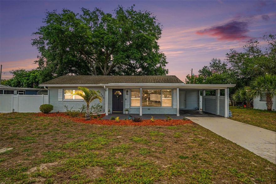 Welcome to this beautiful 3-bedroom, 1-bath single-family home located in the heart of Largo! This charming property offers a spacious living area and a large kitchen with plenty of room for cooking and gathering. Toward the back of the home, you’ll find a versatile sunroom— perfect for relaxing, entertaining, or creating additional flex space to fit your needs. The home also features a separate laundry room with convenient access from the carport, adding both functionality and ease to daily living. Situated on a generously sized lot, the property boasts a large backyard with ample space to add a pool, garden, or outdoor entertaining area. The expansive front yard enhances curb appeal and provides additional outdoor space to enjoy. Major updates include: Roof (2018), HVAC (2018), Freshly repainted in 2026
Located in a quiet neighborhood, this home offers easy access to Ulmerton Road and US-19, and is just minutes from local amenities, shopping centers, dining, and everyday conveniences. With its space, updates, and prime location, this Largo home is full of potential and ready for its next owner to enjoy. Property is approximately 15 minutes away from Indian Rocks Beach and Madeira Beach.
Click the Virtual Tour link to view the 3D walkthrough. Discounted rate options and no lender fee future refinancing may be available for qualified buyers of this home.