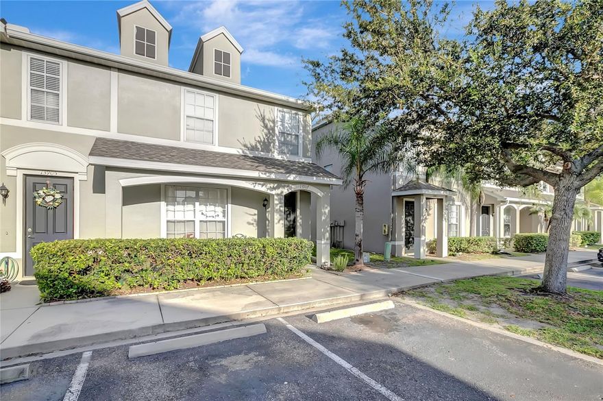 Gorgeous, corner unit, 3 bedroom, 2.5 bath townhome, featuring over 1,600 sq. ft of living space. Brand New AC! 2021 Roof! Upon entry, you'll love the covered front porch, high ceilings and tons of natural light. Savor the Chef's Gourmet Kitchen which features an open floorplan, 42' Cherry kitchen cabinets, Corian countertops, Travertine tile and Stainless-steel appliances.  Relax in the great room with triple door sliders that open to a serene view of the preserve area and tiled patio.  Let the elegant, double "L" shaped staircase lead you to the spacious, second floor bedrooms and laundry rooms. Exquisite, upstairs master suite features plenty of natural lighting, large walk-in closet, garden tub and dual sinks. You'll appreciate the simplicity of having an HOA which covers cable TV, internet, water, trash, exterior maintenance, roof replacement and landscaping! Located in the Seminole Palms community, a pet-friendly, centrally located community, minutes away from restaurants, shops and beaches!