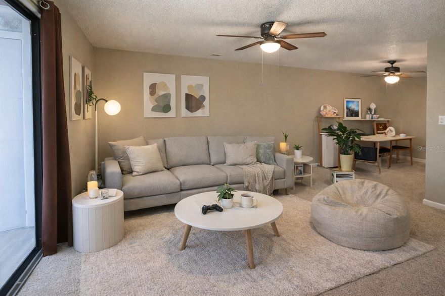 One or more photo(s) has been virtually staged. Welcome to this bright and comfortable condo located in the highly desirable Bivens Lake area of Gainesville. This home offers a spacious living layout with great natural light and a flexible sunroom space that can easily serve as a home office, study area, workout space, or relaxing retreat.

Move-in ready with the opportunity to update and customize over time, this property is ideal for buyers who want to build equity while making a home truly their own. The functional floor plan offers generous living space, in-unit laundry, and an open, welcoming feel throughout.

Major system updates provide added peace of mind, including updated air conditioning system, water heater, and electrical improvements completed in the past year.

Located just minutes from UF, Shands, the VA, Butler Plaza shopping and dining, and major commuter routes. Community amenities include a pool and access to the scenic Bivens Arm Lake area, known for its natural beauty and outdoor recreation.

Whether you are looking for your first home, a Gainesville landing spot, or a smart long-term investment, this property offers outstanding value in a highly convenient location.