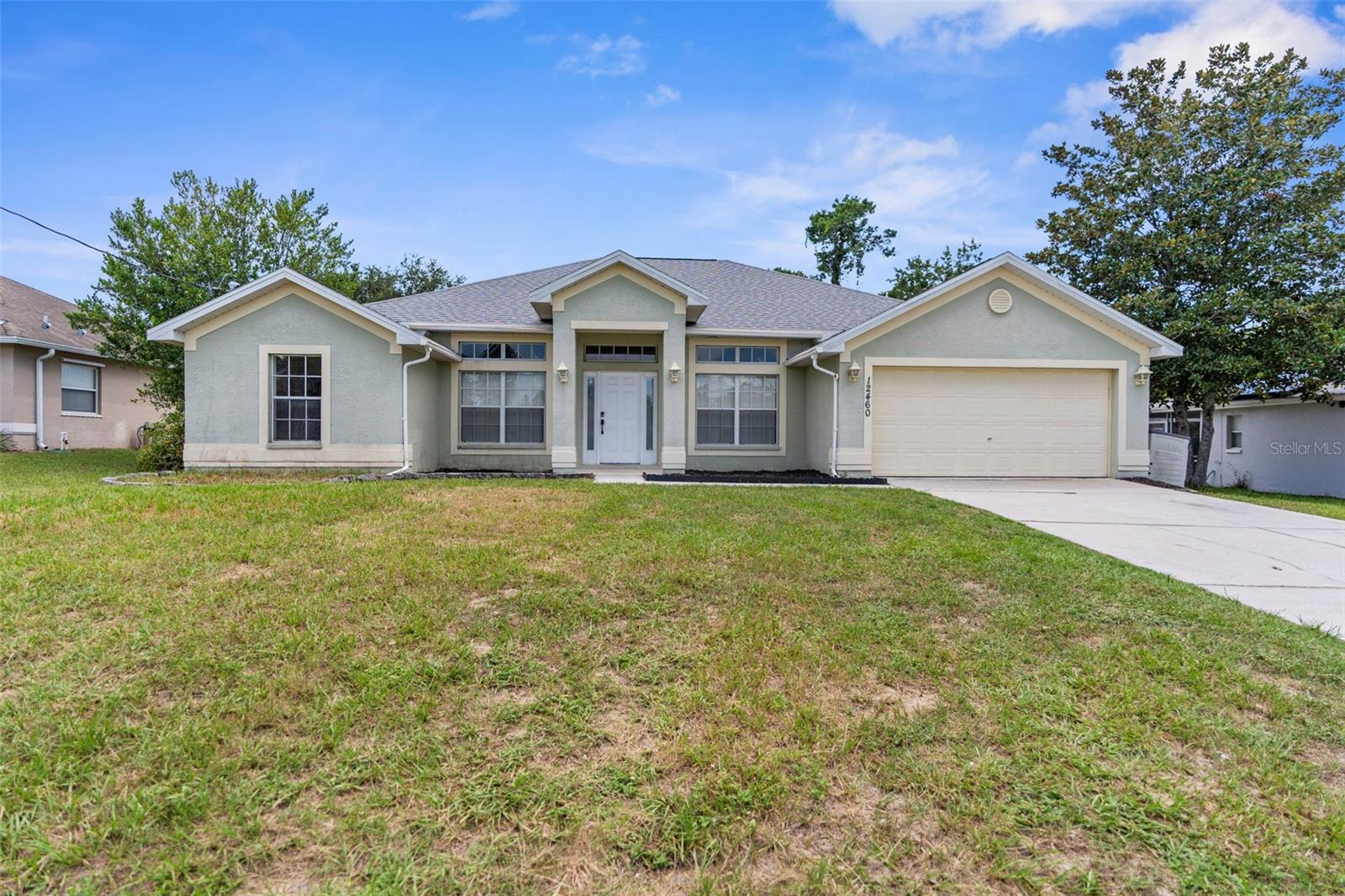 Spacious 4-Bedroom Home with Office, Pool & Prime Location! Welcome to this large, move in ready, 4-bedroom, 2-bathroom home with a split floor plan and room to grow! Built in 2005 and thoughtfully updated, this home features a new roof (2022) and a new A/C system (2023) for peace of mind. Step inside to discover tile and newer laminate flooring throughout the main living areas, cathedral ceilings, and an open-concept layout perfect for entertaining. The formal dining room and breakfast nook provide flexible dining options, while the large covered patio (under the main roof) offers a comfortable outdoor retreat year-round. The spacious master suite includes his and her walk-in closets, dual vanities, a relaxing garden tub, and a separate shower. Three additional bedrooms PLUS a dedicated home office ensure there's space for everyone. Outside, enjoy a fully vinyl fenced, private backyard with a fire pit, metal 10x10 shed, and an above-ground pool with a large lifted deck and brand new pump and pool equipment—just needing a new liner to be swim-ready. The 2-car garage adds ample storage with a large storage closet inside and a side door for extra convenience. Located close to the best shopping, dining, and entertainment in town, this home truly has it all. Don't miss your chance—this one won't last long!