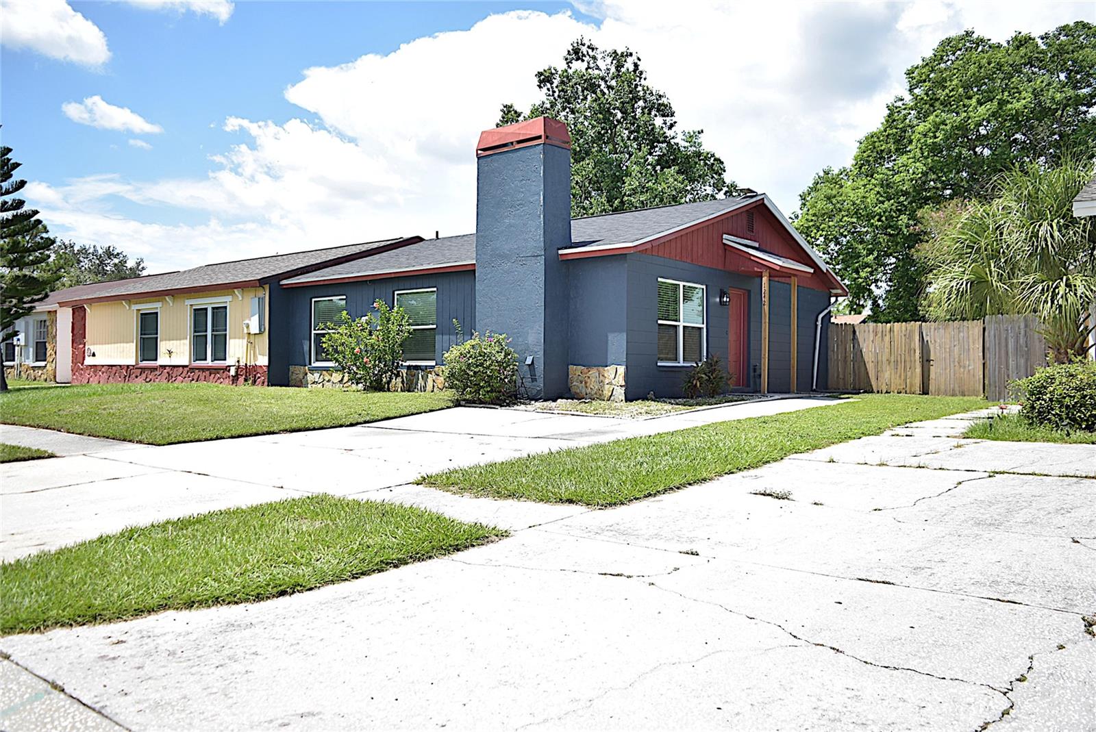 This beautifully maintained home is convenient to EVERYTHING in Brandon including the Brandon Town Center Mall, I-75, I-4, US-301, Hwy 60, Downtown Tampa and so much more! This cute villa offers 3 bedrooms, 1 bathroom, ceramic tile flooring, newer roof, newer A/C, newer windows and fresh paint. From the curb you notice fantastic curb appeal, plenty of parking in your own driveway and easy to maintain landscaping. This villa has CHARM! Stepping inside you are greeted with a beautiful living room with a high vaulted ceiling, amazing stone fireplace, modern paint, fresh lighting and neutral colored tile flooring. This fireplace will be a highlight during holidays. Stepping into the kitchen you find beautiful wood cabinets, plenty of counter space, new designer faucet, kitchen sink window and easy access to the rear patio through a new energy efficient sliding glass door. The dining room offers plenty of room and has a new modern chandelier. The three bedrooms are to the rear of the home. The primary bedroom has a large walk-in closet. The bedrooms are spacious and comfortable. The bathroom is beautiful in white and convenient to all. Recent improvements include roof, A/C, electric panel, energy efficient windows and a smooth gliding patio door. The rear yard is fenced and offers both sun and shade. Call today to schedule your personal tour.