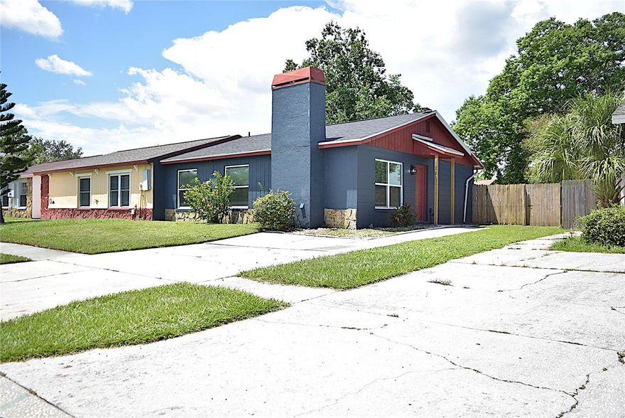 This beautifully maintained home is convenient to EVERYTHING in Brandon including the Brandon Town Center Mall, I-75, I-4, US-301, Hwy 60, Downtown Tampa and so much more! This cute villa offers 3 bedrooms, 1 bathroom, ceramic tile flooring, newer roof, newer A/C, newer windows and fresh paint. From the curb you notice fantastic curb appeal, plenty of parking in your own driveway and easy to maintain landscaping. This villa has CHARM! Stepping inside you are greeted with a beautiful living room with a high vaulted ceiling, amazing stone fireplace, modern paint, fresh lighting and neutral colored tile flooring. This fireplace will be a highlight during holidays. Stepping into the kitchen you find beautiful wood cabinets, plenty of counter space, new designer faucet, kitchen sink window and easy access to the rear patio through a new energy efficient sliding glass door. The dining room offers plenty of room and has a new modern chandelier. The three bedrooms are to the rear of the home.  The primary bedroom has a large walk-in closet. The bedrooms are spacious and comfortable. The bathroom is beautiful in white and convenient to all. Recent improvements include roof, A/C, electric panel, energy efficient windows and a smooth gliding patio door. The rear yard is fenced and offers both sun and shade. Call today to schedule your personal tour.