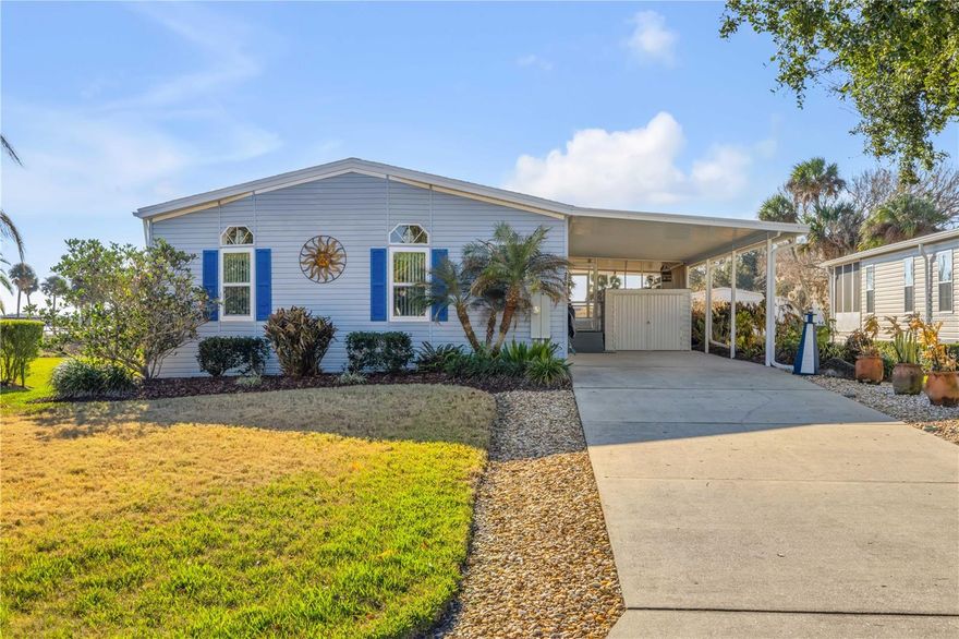 A Great Home located in the riverfront gated community of Light House Cove. This home has two bedrooms, two bathrooms, screened porch, inside utility room, sprinkler system, washer, dryer, carport and some furniture included. Enjoy Great river views from your living room or deck.  Florida living at its best with community Club House, Large Swimming Pool, Pickle Ball, Shuffle Board Courts, Fishing Pier, Recreational Picnic Area on river and boat ramp for shallow water boats. You can see the boats go by from the comfort of your living room.  Home is pristine with new roof, double pane high impact resistant windows, patio door, flooring, water heater, refrigerator and updated kitchen.  Owner has meticulous maintained this home.  The river is just steps away from this home which is a great great place to call home with sunrises, moonrises, rocket launches all close.  Golf Carts are a second means of transportation within this community. Launch your boat from the communities private boat ramp and access Mosquito Lagoon and its backwaters for some of the best fishing in the World. Head to lunch/dinner to several waterfront establishments within the area.