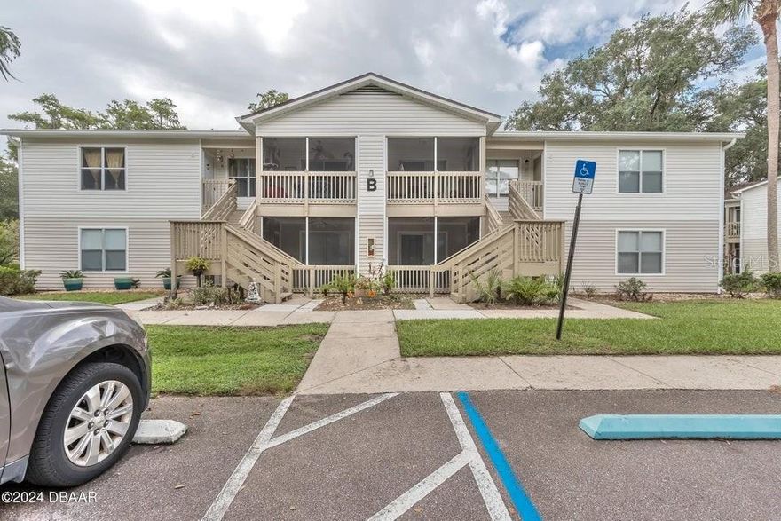 Don't miss your opportunity to buy this adorable 2 bedroom 2 bath condo in the desirable Georgetown community. Central location just minutes to the worlds most famous beach, easy access to I-95 & I-4, great shopping, restaurants, grocery stores, and medical facilities. Daytona Beach International Speedway. Embry Riddle University, Daytona State College, Palmer Chiropractic College and Bethune-Cookman College are just miles away as well. Enjoy your pool view from this second story. This very clean home features updated floors, 2 master suites, screened balcony overlooking the pool, washer and dryer in unit, and all stainless steel appliances. Georgetown Lake amenities include: Pool, tennis court & fitness center. For questions, please contact Sean O’Brien at 386-410-9028, as he is the listing agent/member.