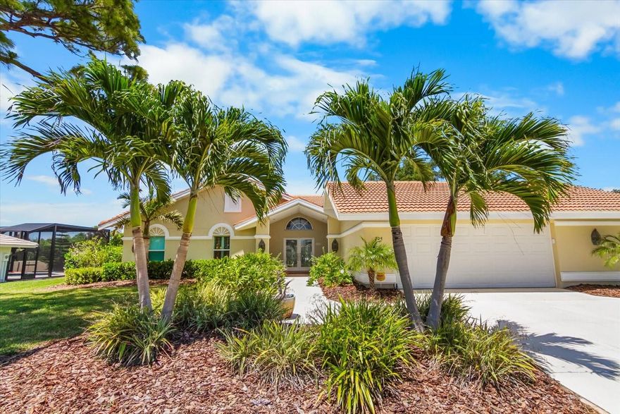 Spacious 3-bedroom, 3-bath home featuring high ceilings and a beautifully updated kitchen designed for both everyday living and entertaining. 
This home combines comfort and style with light-filled living spaces. Enjoy Florida living at its best with a private pool and amazing lanai area with plenty of covered patio. The oversized two car garage provides plenty of space for a golf cart. Located in a highly sought-after Marina community offering a clubhouse and resort-style amenities. There are recreational activities for all ages, tennis, pickleball, bocce ball, playground, kayak launch and storage, jet ski pads, fishing & boating. Southbay Yacht & Racquet Club is a community like no other in that it has a private 172 boat slip Marina with deep water able to accommodate boats up to 58 feet. Walk, bike or take your golf cart to beaches, shopping, restaurants & tiki bars.