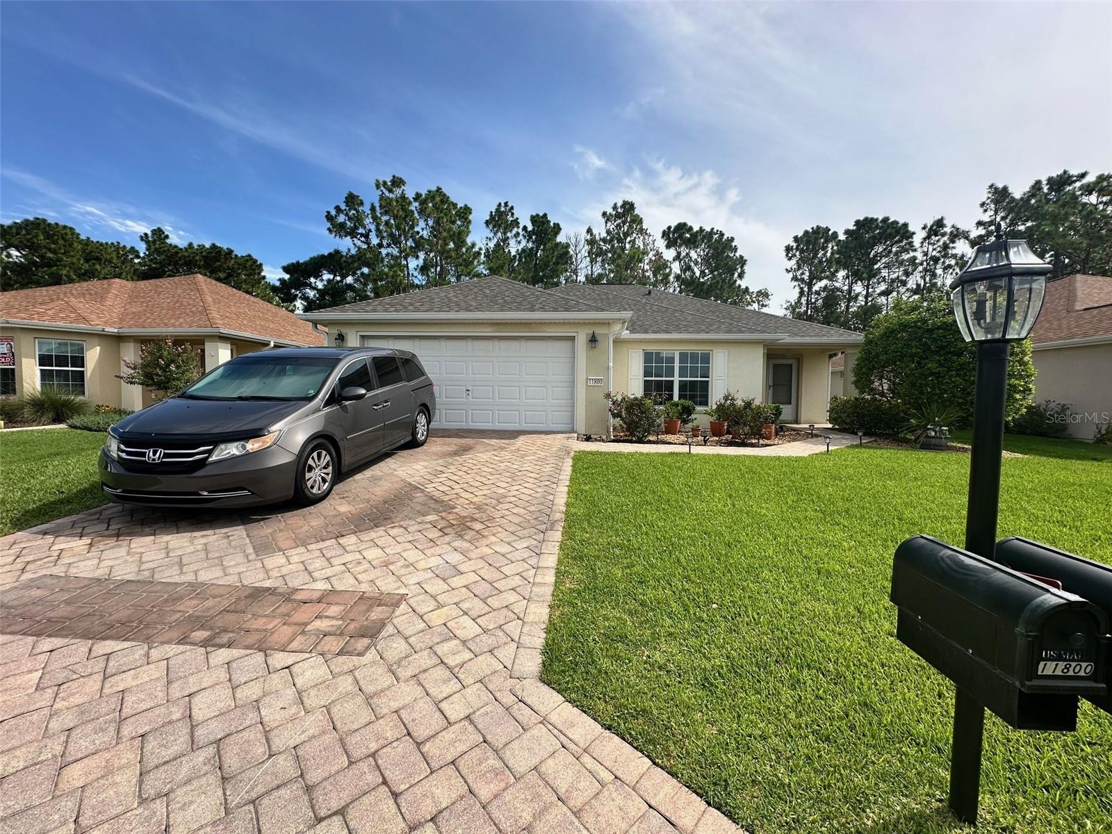 Great 2/2 CBS Alyday Located in Sherwood with nice lot .The Home had its AC installed in 2022 and Roof installed in July 2024Laminate flooring in Living area with Carpet in Bedrooms and Tile in /wet areas.Home has a Two Car Garage inside Laundry and enclosed Lanai.Two Bedrooms with in suite Master Bath, Community includes Two 18 Hole Golf Courses,12 Pickleball /Tennis /courts Three Pools and a Great Fitness Center.Come and Preview this great Home and community.