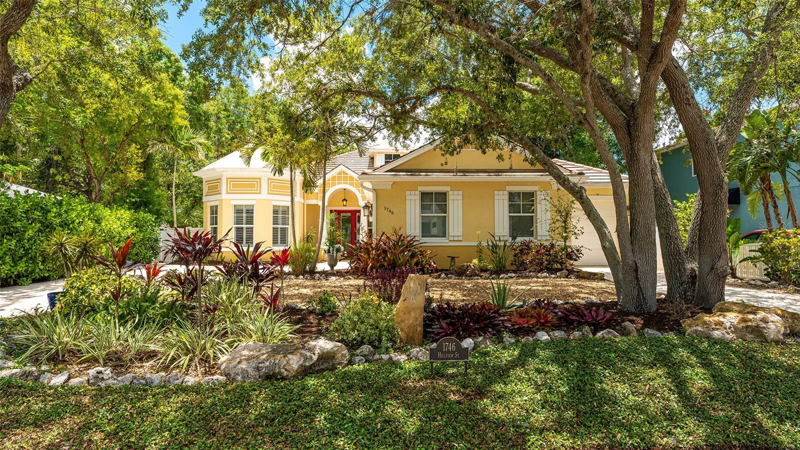 A rare opportunity West of the Trail in quaint Southside Village, the perfect Sarasota neighborhood, restaurants, shops and entertainment. A premier location centrally located among all that Sarasota has to offer, mere minutes away from St. Armand’s Circle, Lido Key beaches and the sugary sand beaches of World-Famous Siesta Key. Near the highly coveted Southside Elementary School, this neighborhood offers super walkability to beautiful Selby Gardens, the Sarasota Bayfront, Marina Jacks and vibrant downtown Sarasota. At last, a marvelous pool home with a split floor plan and 3,321 square feet on one level for ease of living, with all the space you need and a 3-car garage, complete with your own electric car charger. An entertainer's dream home with diverse spaces to come together. A spacious great room plan offering three bedrooms, three baths with a separate office off the primary suite, a large flex room that could double as 4th bedroom when needed, an open kitchen and separate dining room. Soaring ceilings with architectural ceiling details throughout and kitchen skylights. This lovely home is equipped with hurricane impact windows and doors, aquarium kitchen window, tray ceilings, crown molding, granite counters, stainless steel appliances, tile backsplash, built-in oven, range & microwave, a walk-in pantry and a family style breakfast bar with separate breakfast nook overlooking the tropical pool/spa area. The primary suite has a window seat overlooking the lanai & private door for accessing pool; the primary bath features a garden tub, separate walk-in shower, granite counters with plenty of storage. Enjoy the large, screened pool area with covered space for dining, relaxing, and swimming year-round in the heated pool/spa, designed to maximize the southern exposure and Florida lifestyle. The paver brick pool deck is surrounded by tropical plantings & private fenced backyard with easy maintenance landscaping, irrigation and night lights. The residence is complete with a large laundry room and extra closet storage. Furniture is optional. This home is the opportunity you have been waiting for!